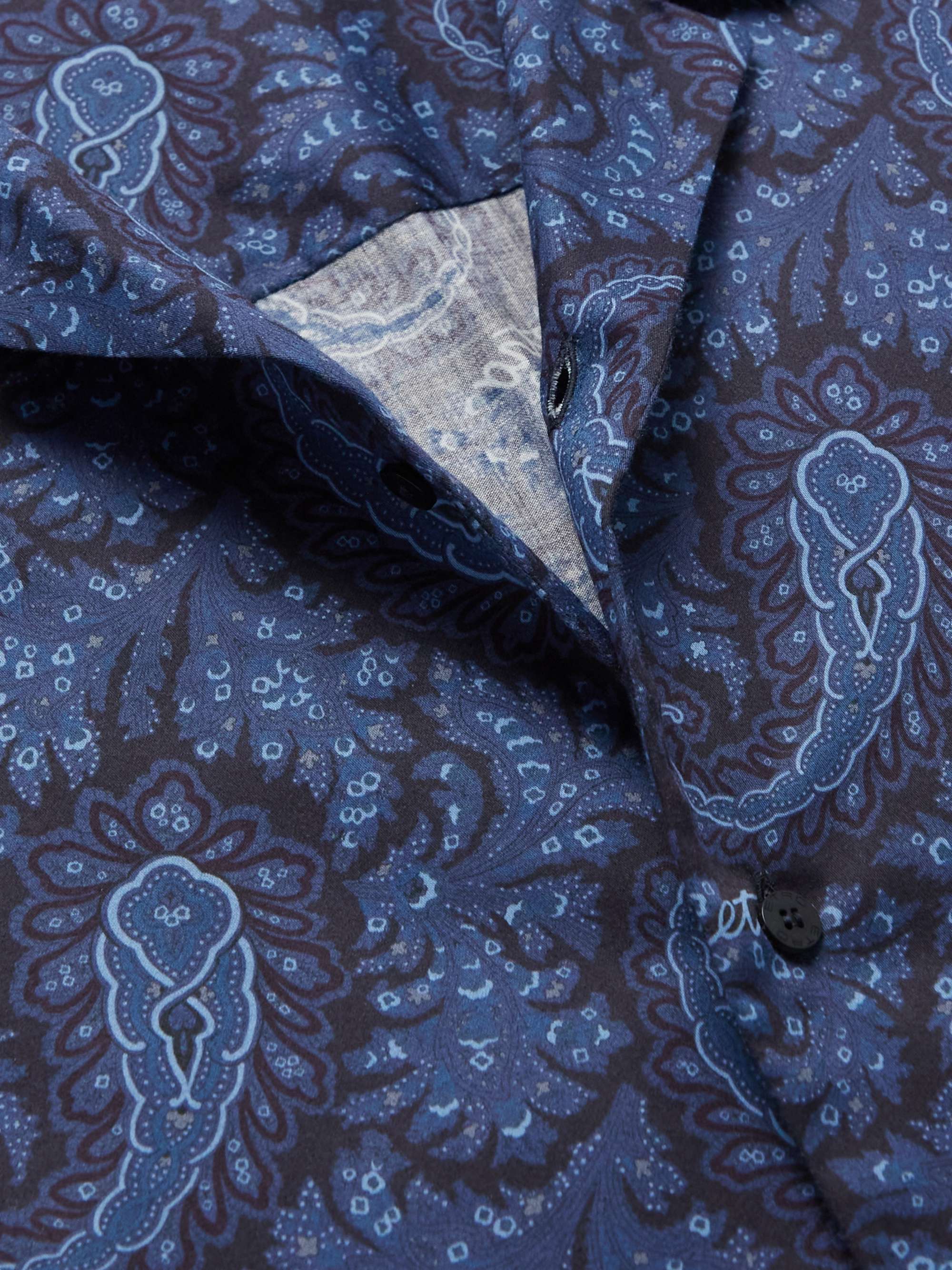 ETRO Camp-Collar Paisley-Print Cotton-Poplin Shirt