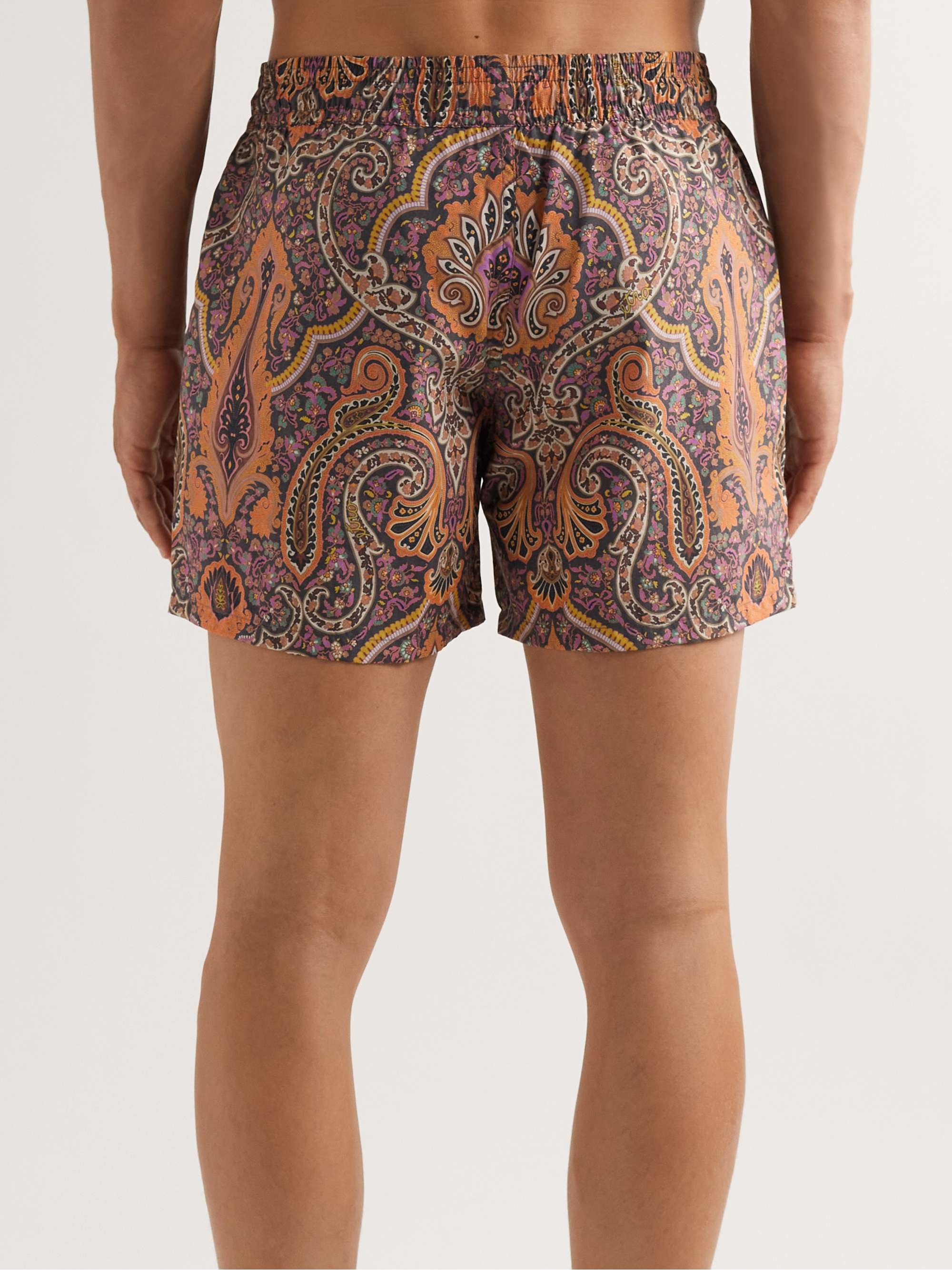 ETRO Slim-Fit Mid-Length Paisley-Print Swim Shorts