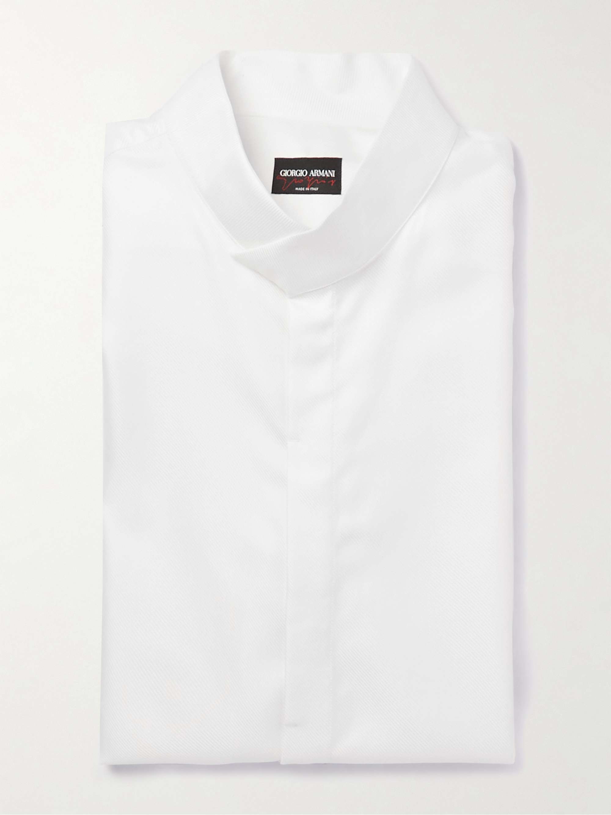 GIORGIO ARMANI Cotton-Poplin Tuxedo Shirt