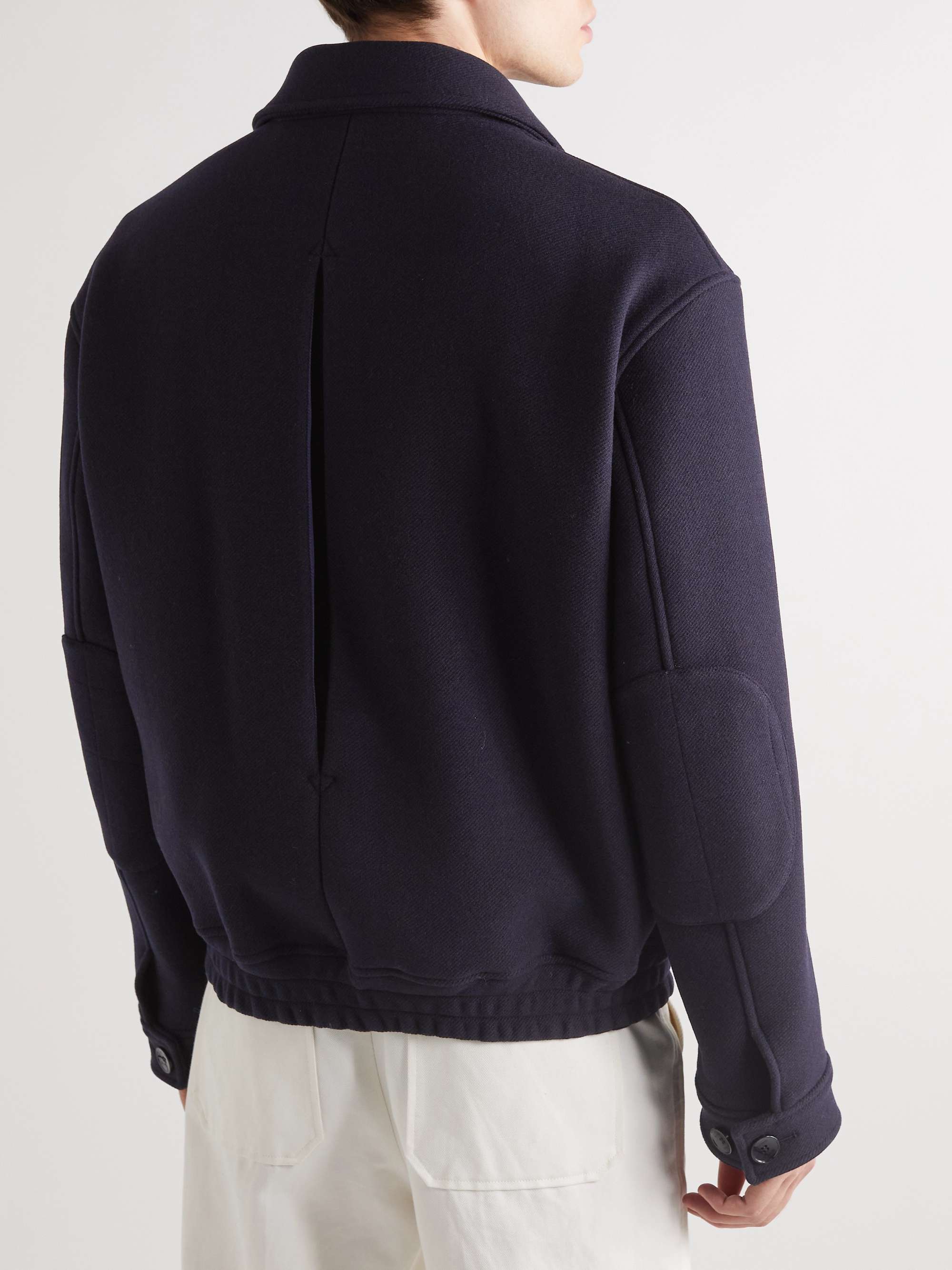 ETRO Layered Cotton-Trimmed Wool Bomber Jacket for Men | MR PORTER