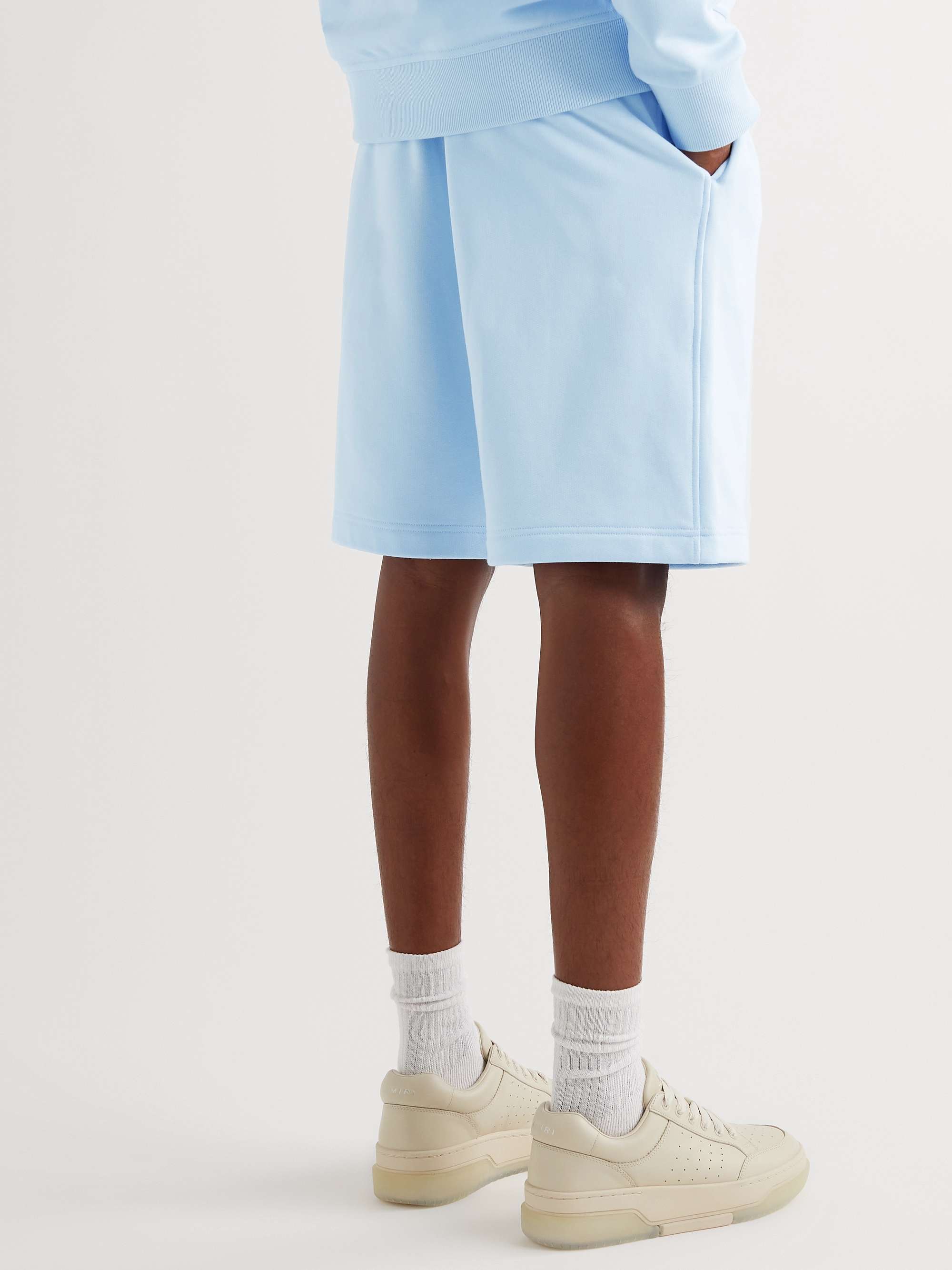 BURBERRY Straight-Leg Logo-Print Cotton-Jersey Shorts