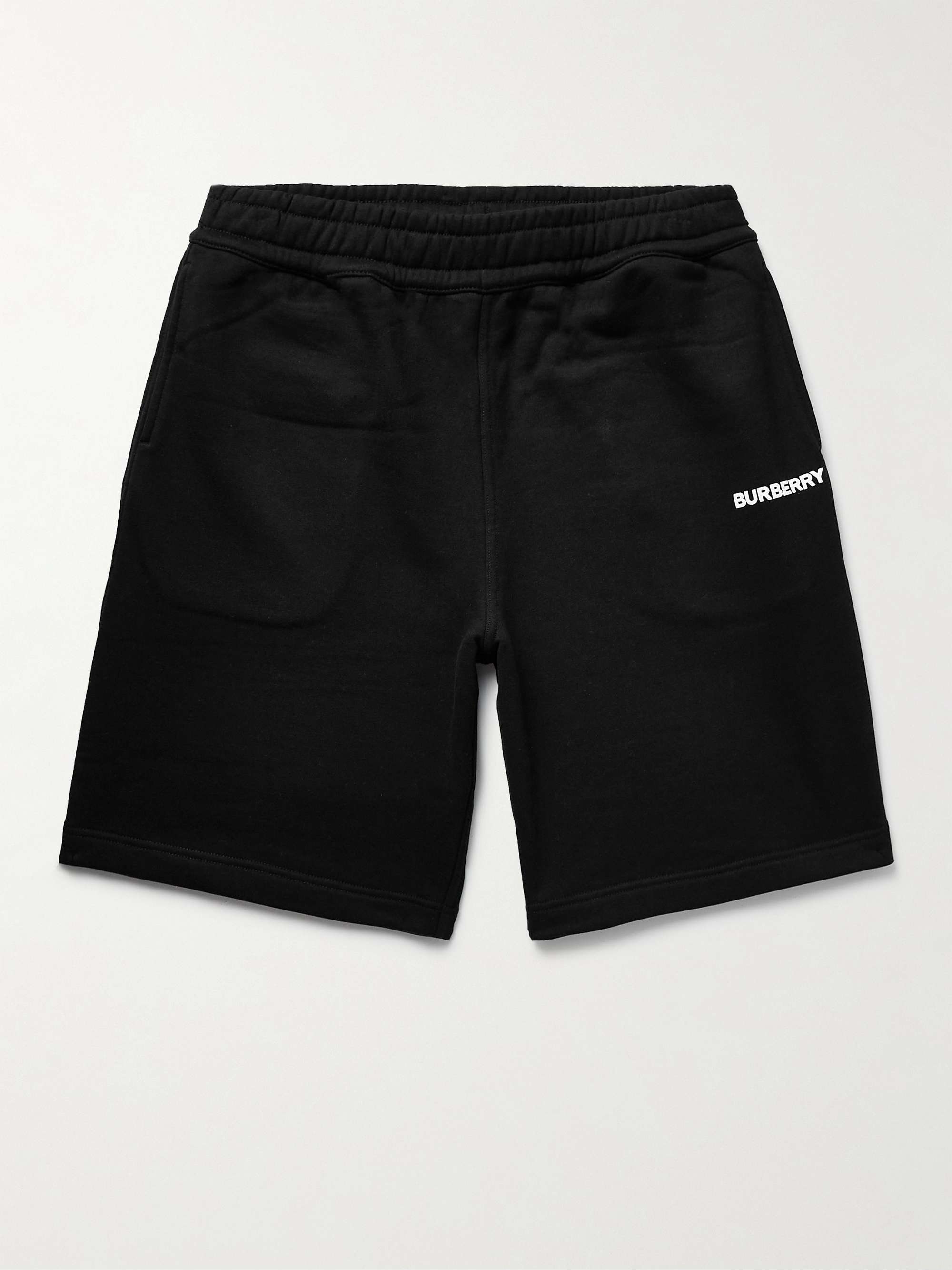 BURBERRY Straight-Leg Logo-Print Cotton-Jersey Shorts