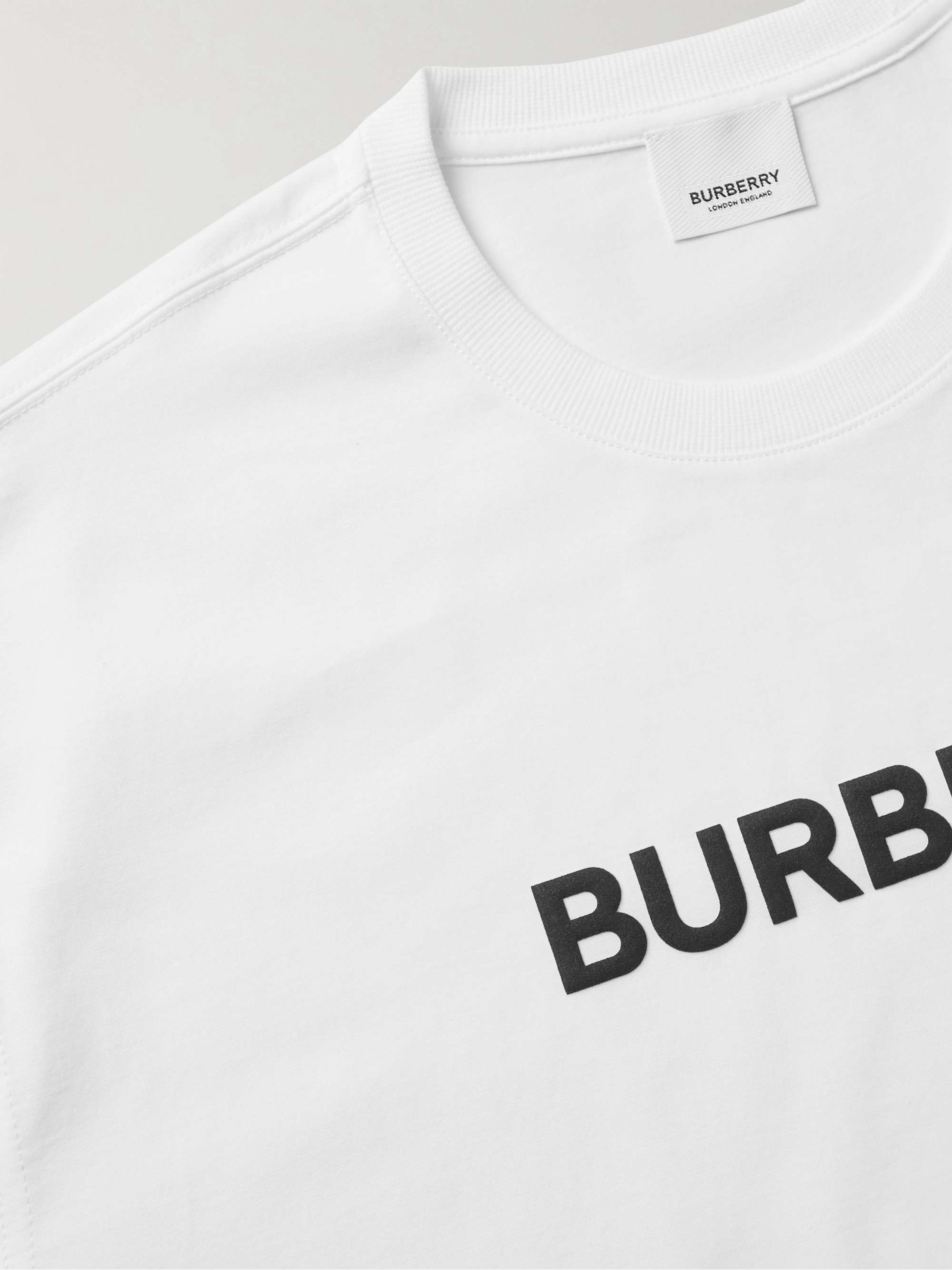 BURBERRY Logo-Print Cotton-Blend Jersey T-Shirt