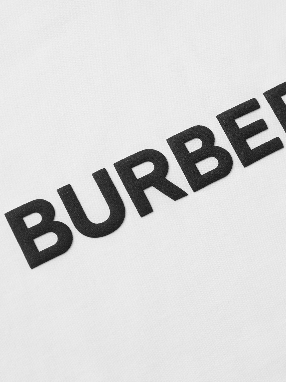 Shop Burberry Logo-print Cotton-jersey T-shirt In White