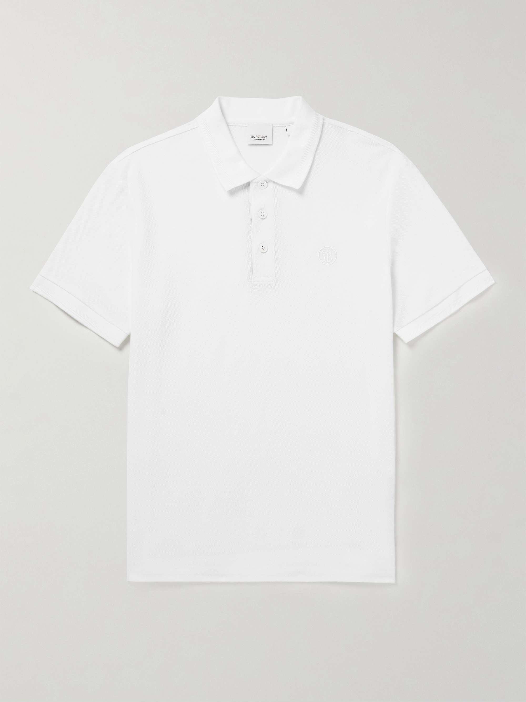 White polo burberry best sale shirt
