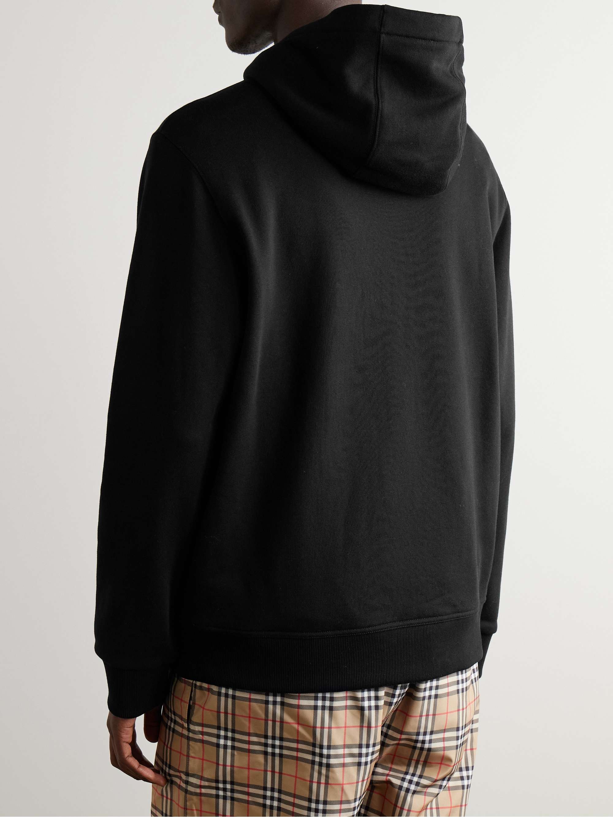 BURBERRY Ansdell Logo-Print Cotton-Jersey Hoodie