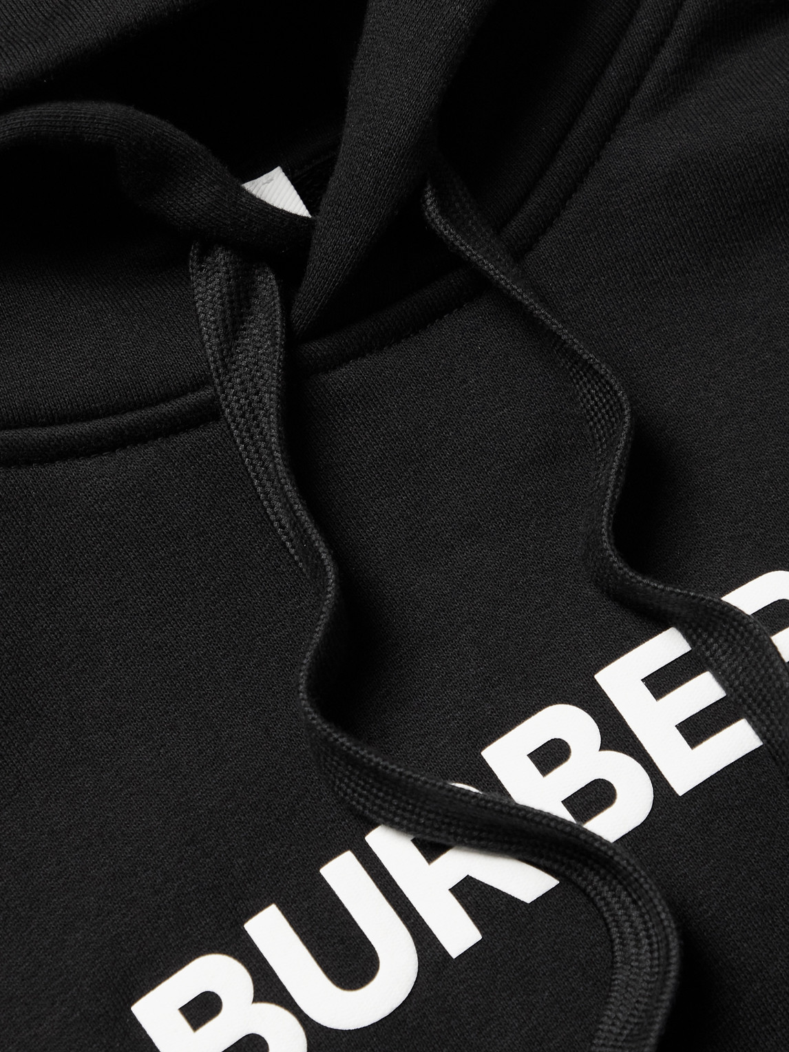 Shop Burberry Ansdell Logo-print Cotton-jersey Hoodie In Black