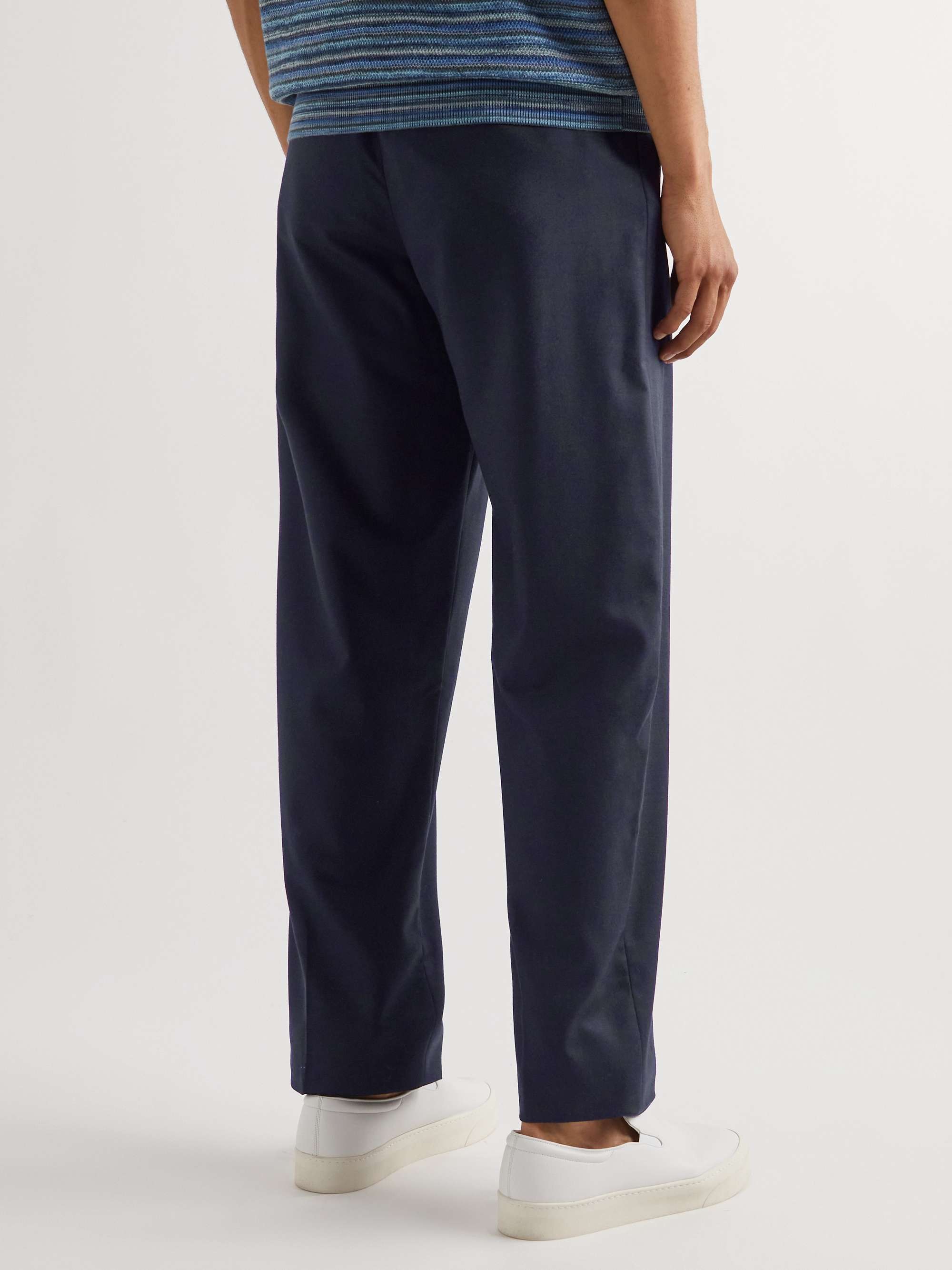 GIORGIO ARMANI Straight-Leg Pleated Super 160s Wool-Twill Trousers