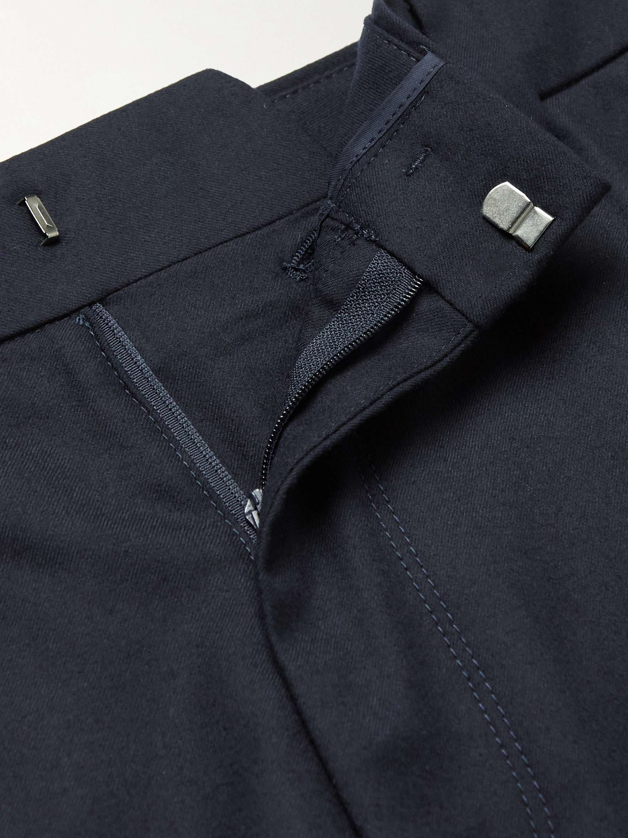 GIORGIO ARMANI Straight-Leg Pleated Super 160s Wool-Twill Trousers