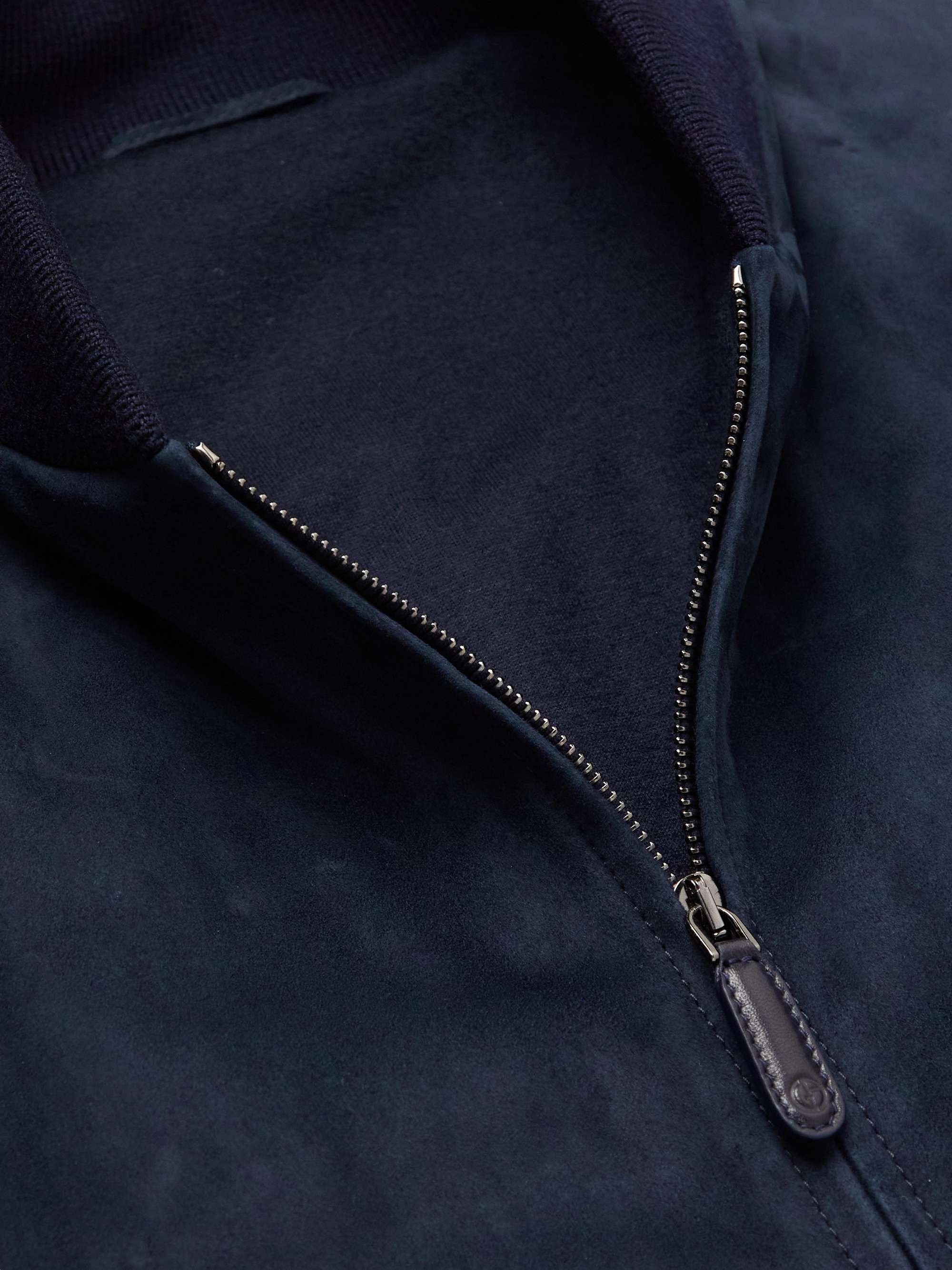 GIORGIO ARMANI Suede Bomber Jacket