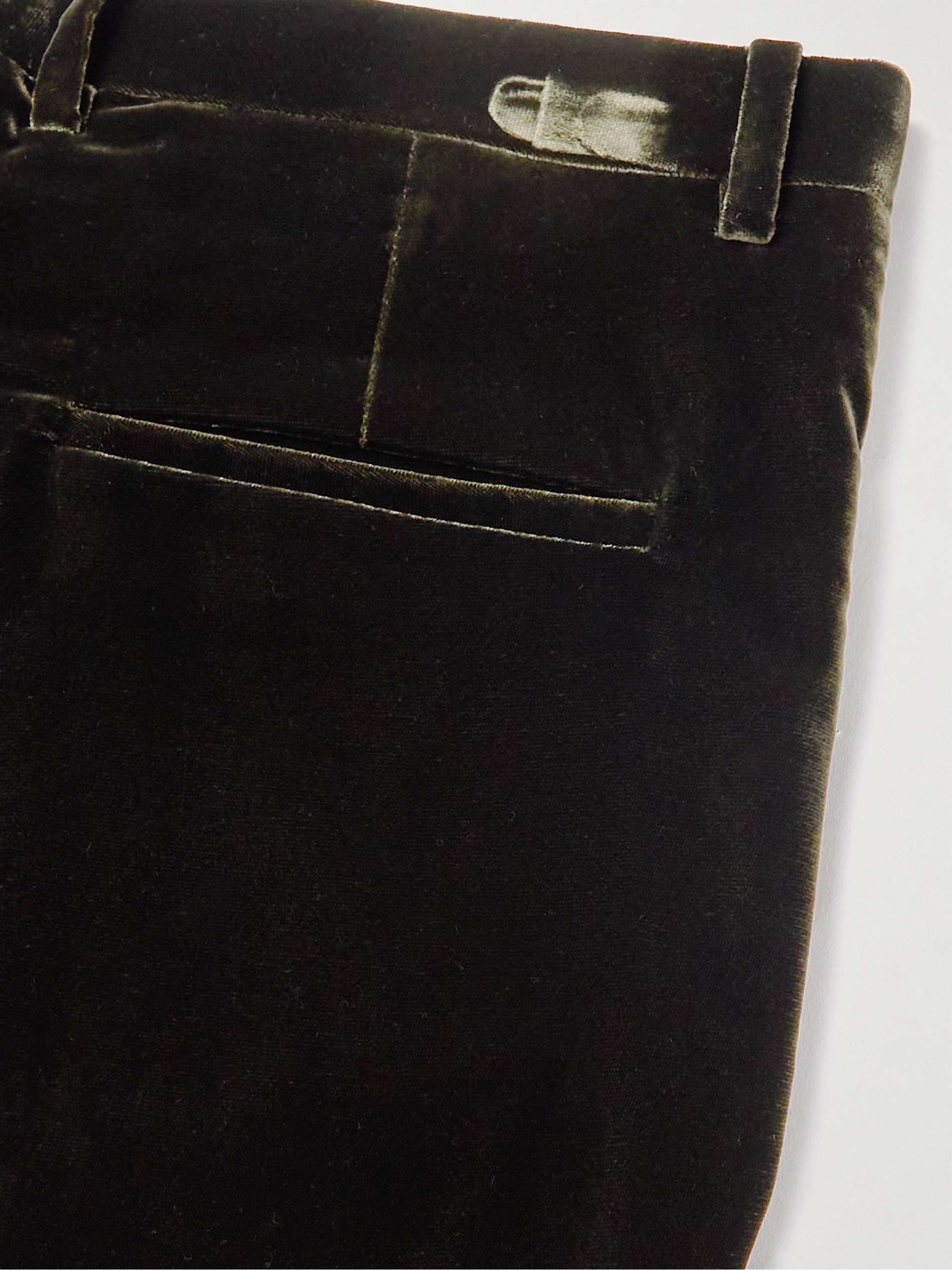 GIORGIO ARMANI Straight-Leg Velvet Suit Trousers