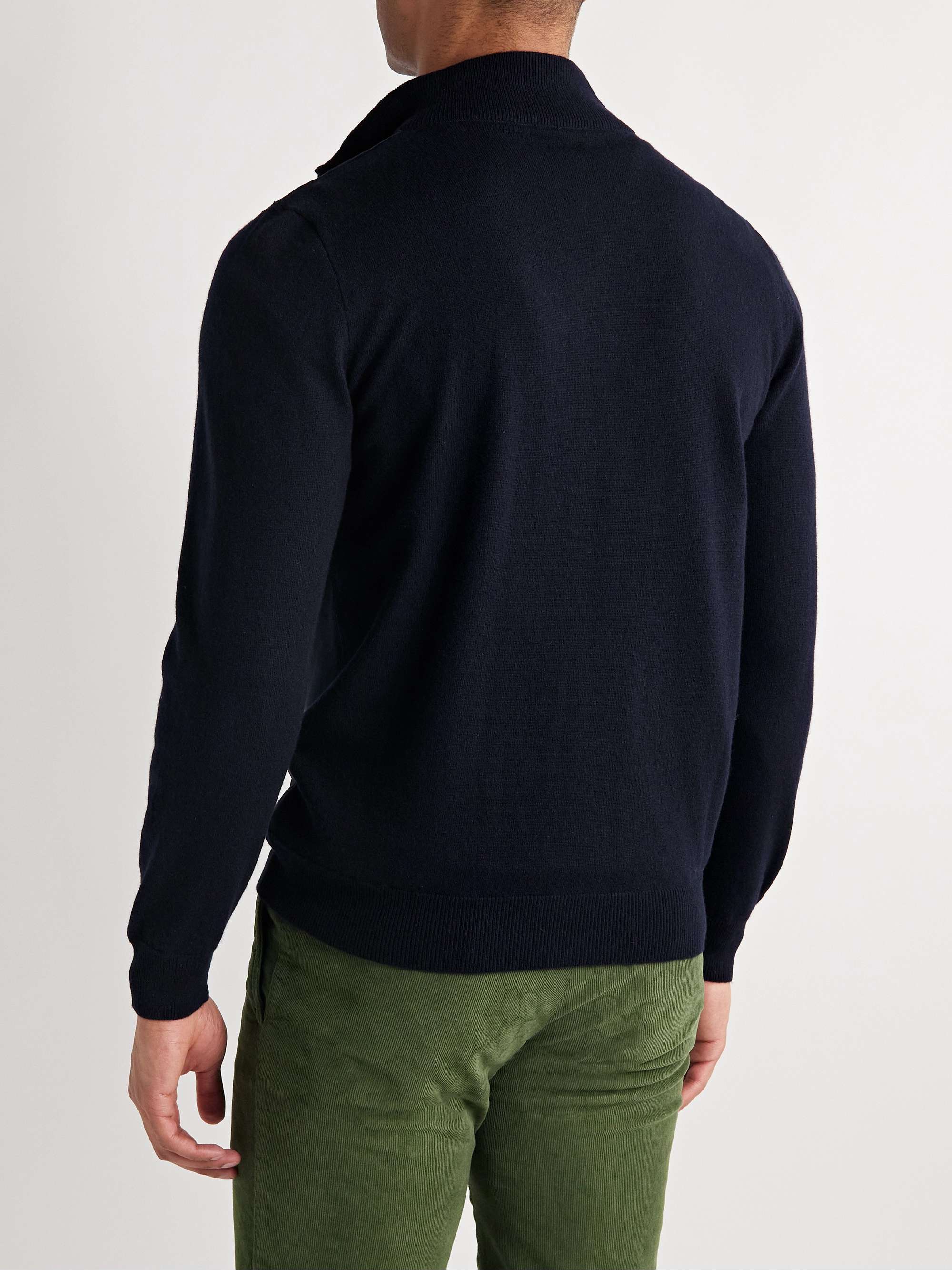 KITON Panelled Nubuck and Cashmere Zip-Up Cardigan for Men | MR PORTER