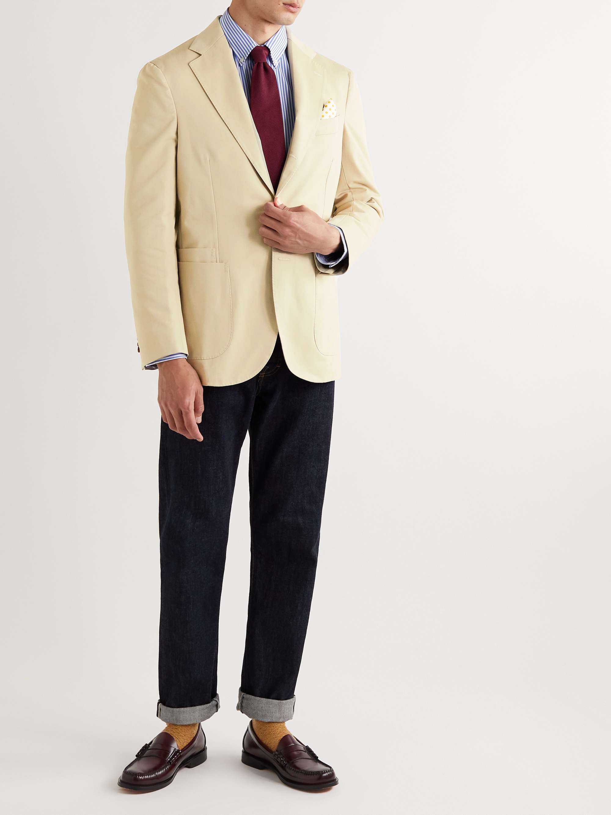 DRAKE'S Unstructured CottonDrill Blazer for Men MR PORTER