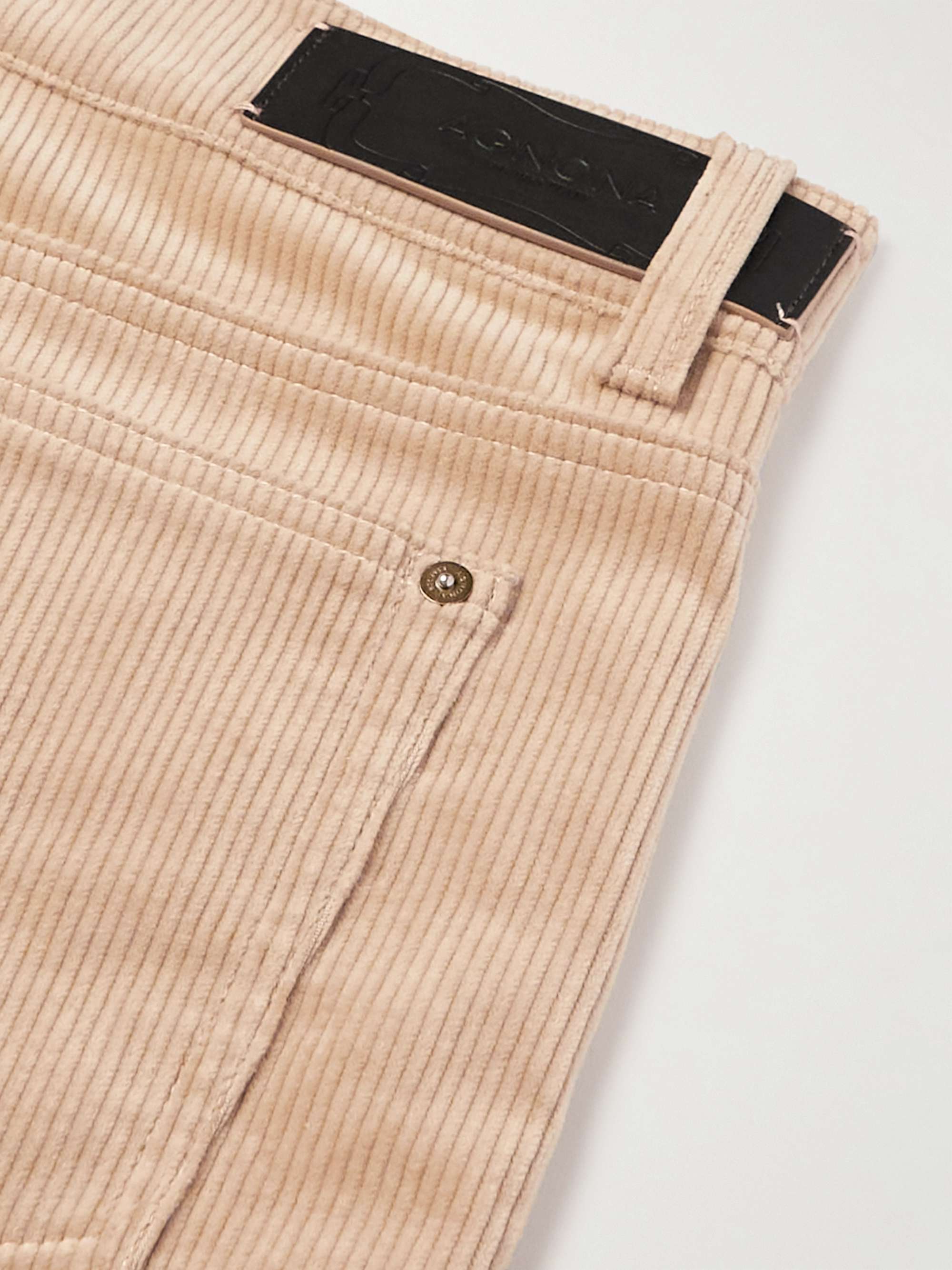 AGNONA Straight-Leg Stretch-Cotton Corduroy Trousers
