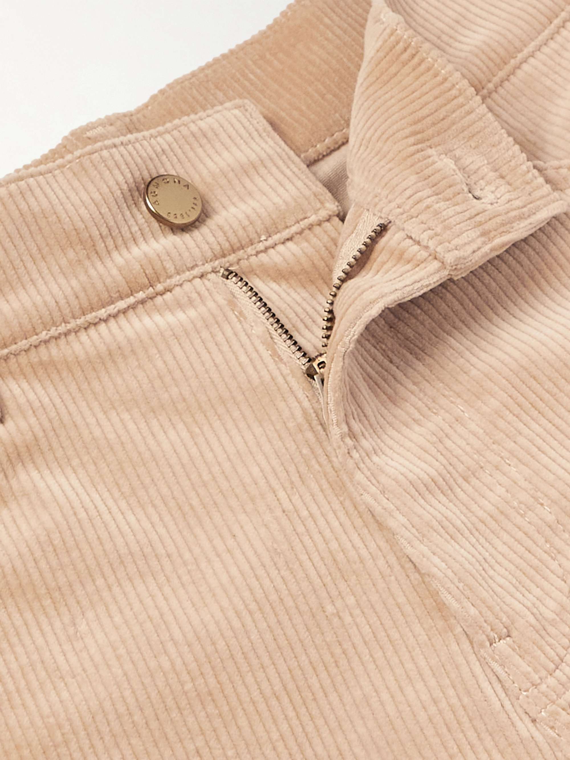 AGNONA Straight-Leg Stretch-Cotton Corduroy Trousers