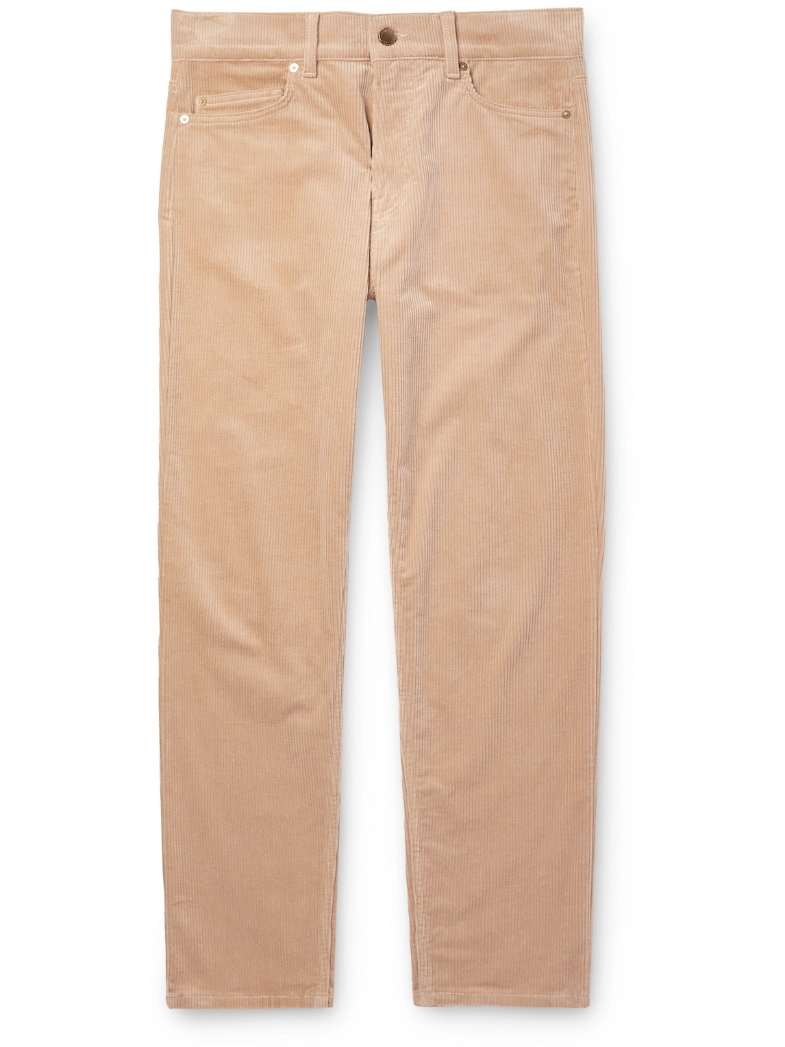 Straight-Leg Stretch-Cotton Corduroy Trousers