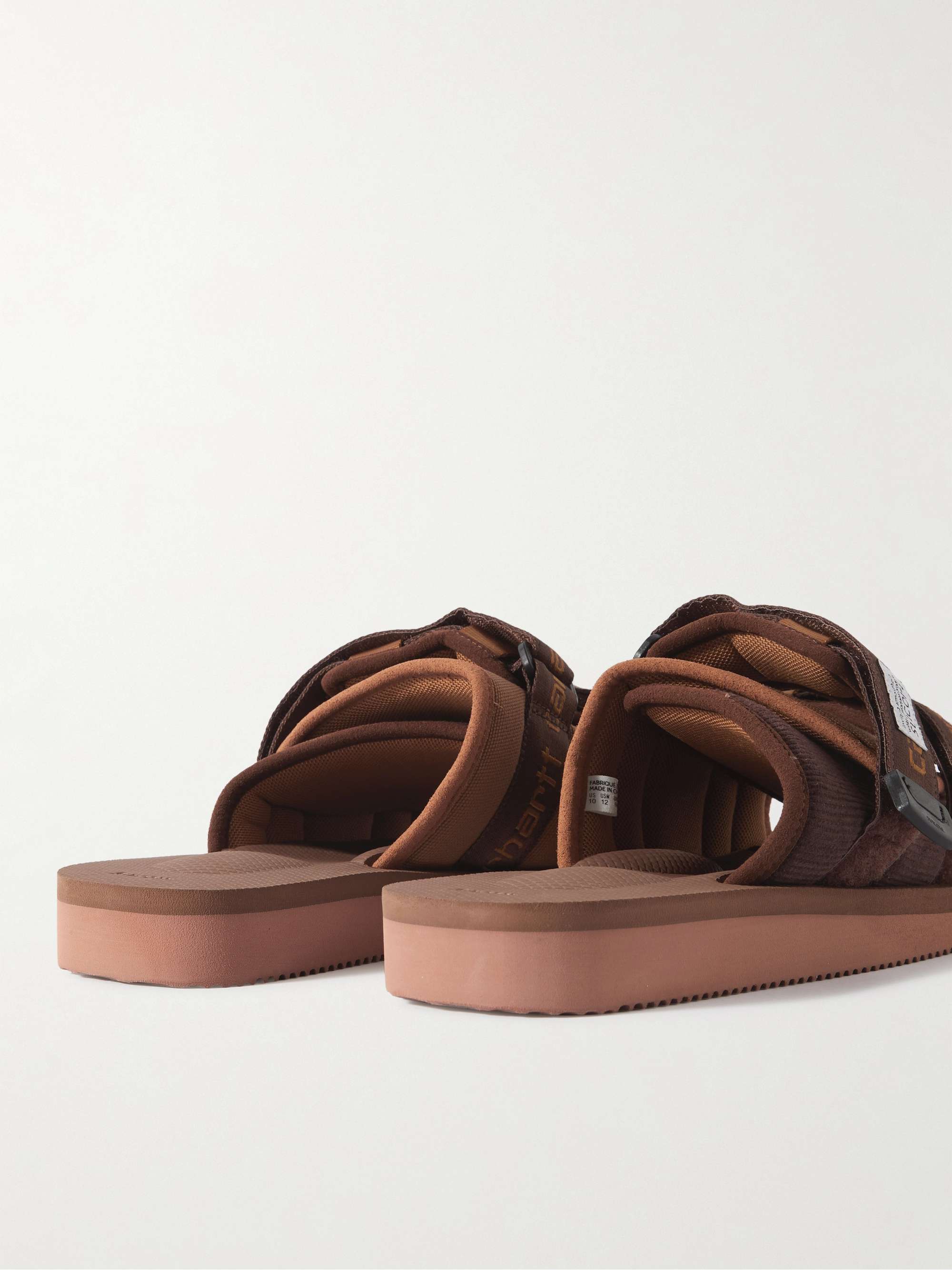 SUICOKE + Carhartt WIP Moto-VCHT Logo-Jacquard, Canvas and Corduroy Slides