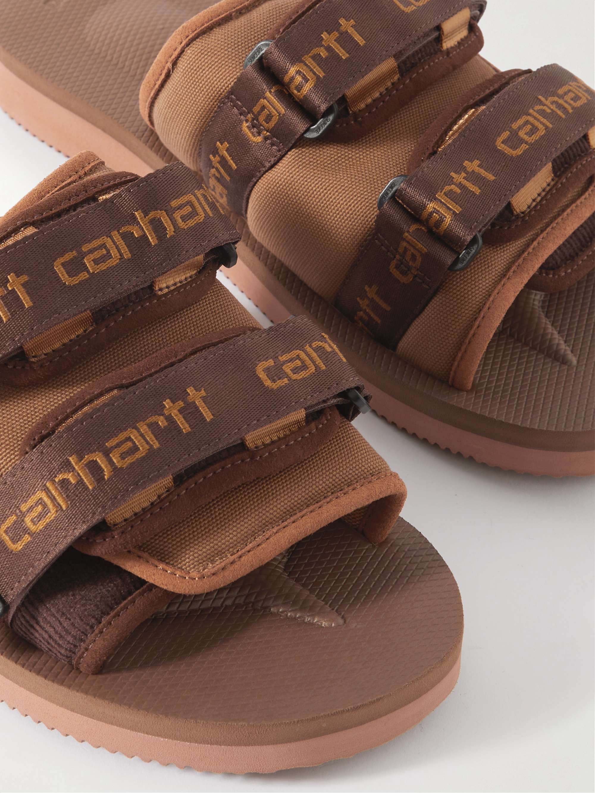 SUICOKE + Carhartt WIP Moto-VCHT Logo-Jacquard, Canvas and Corduroy Slides