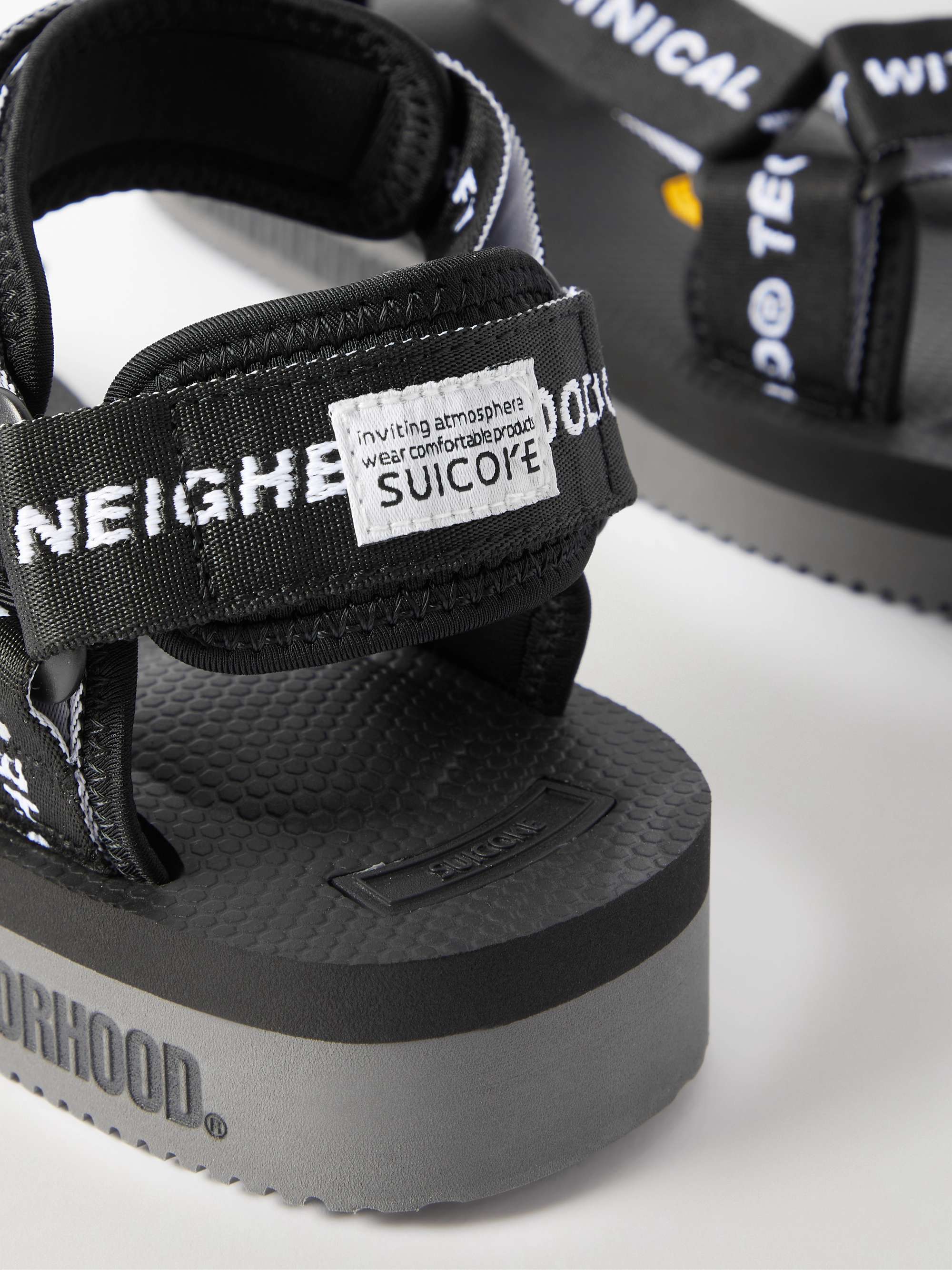SUICOKE + Neighborhood Depa-V2 Logo-Jacquard Sandals