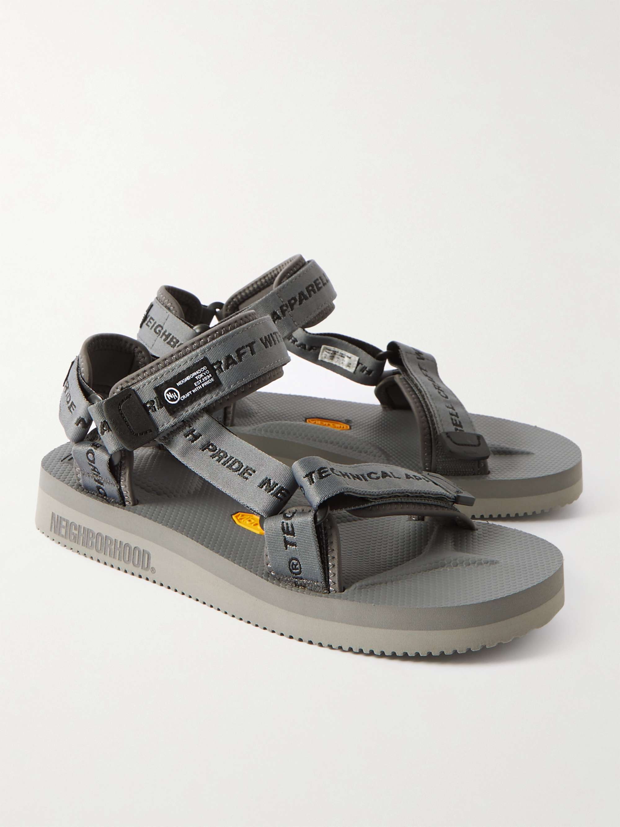 SUICOKE + Neighborhood Depa-V2 Logo-Jacquard Sandals