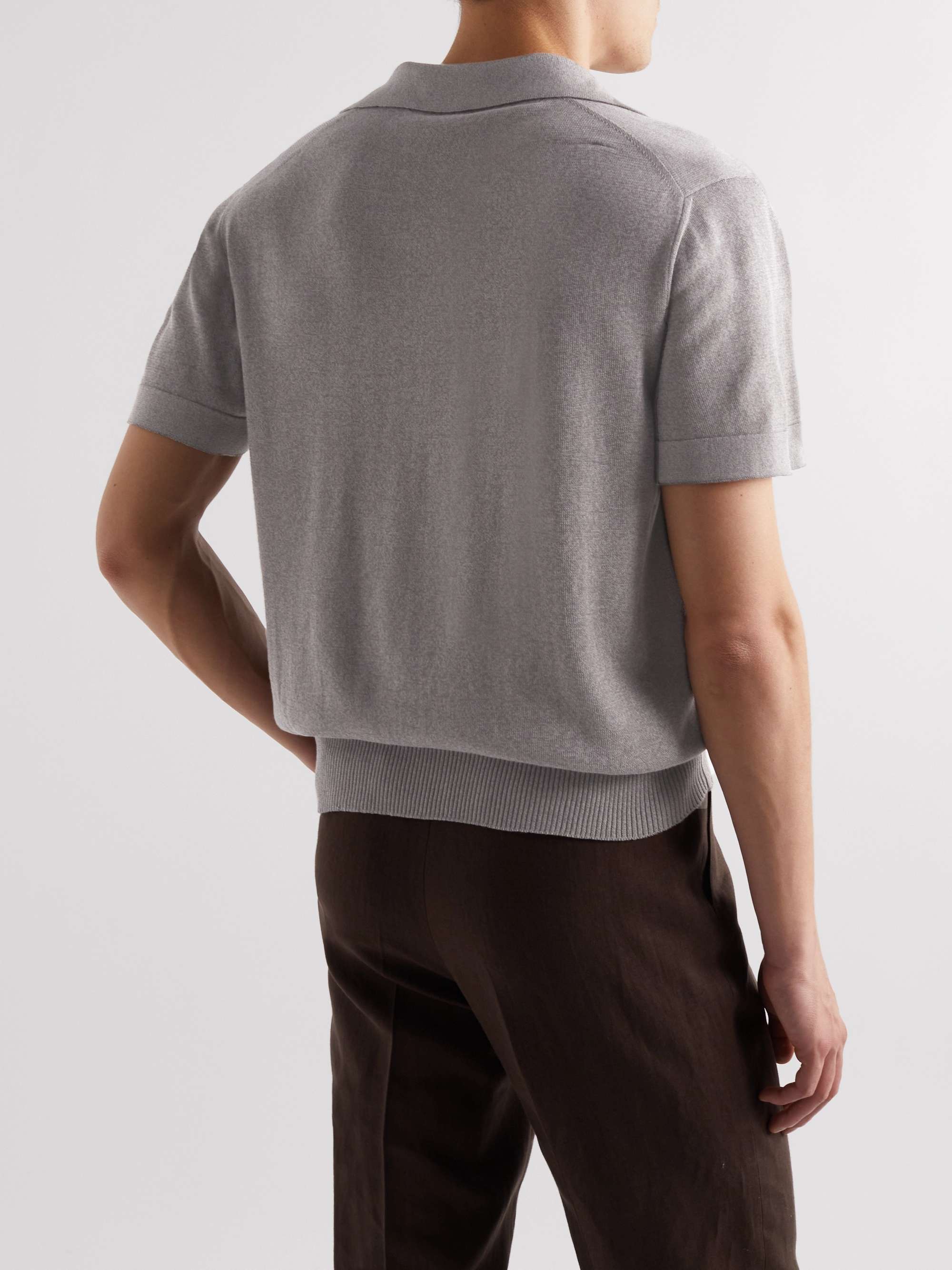 STÒFFA Mouliné-Organic Cotton Polo Shirt