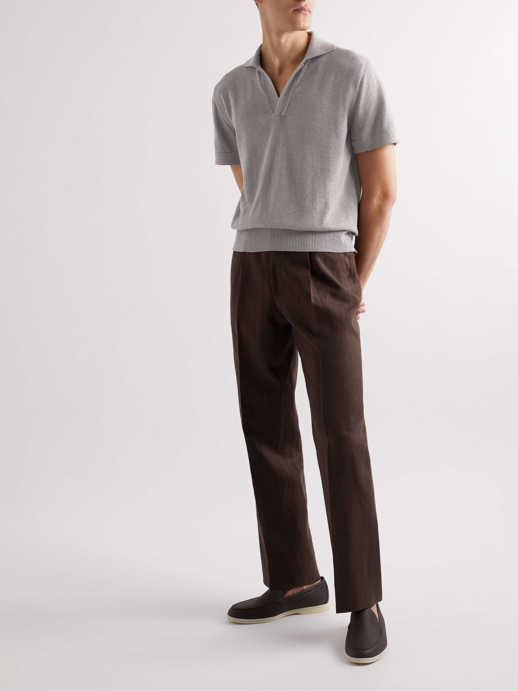 STÒFFA Mouliné-Organic Cotton Polo Shirt
