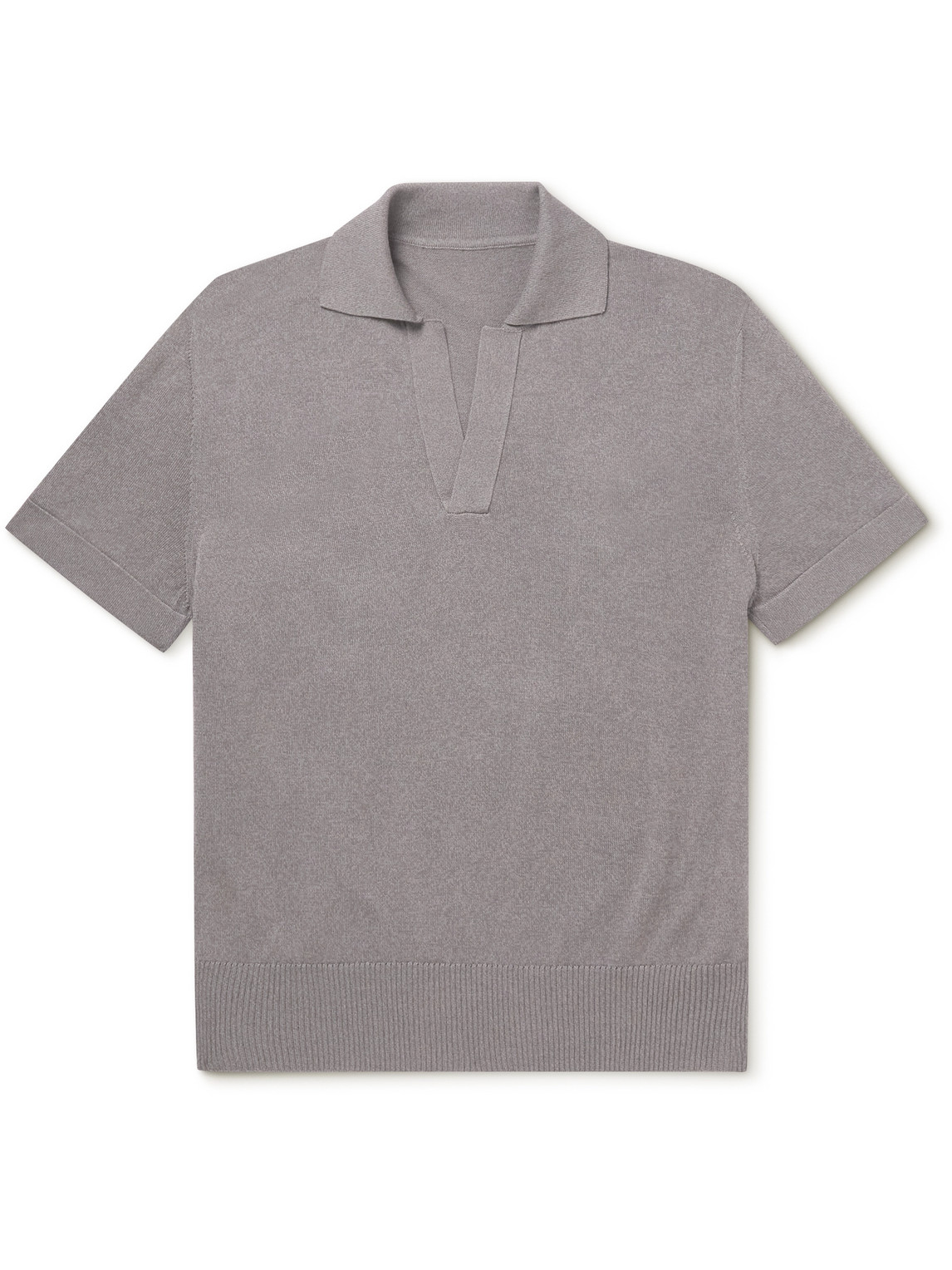 Mouliné-Organic Cotton Polo Shirt