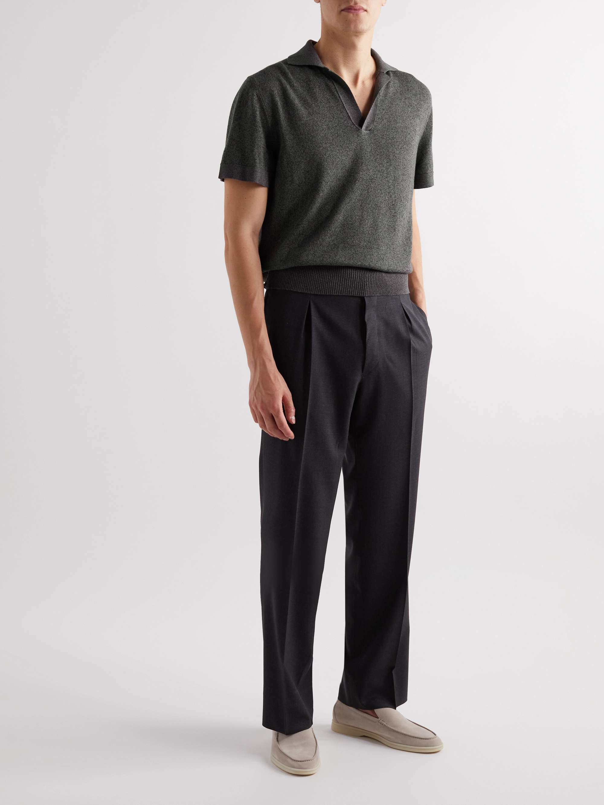 STÒFFA Mouliné-Organic Cotton Polo Shirt