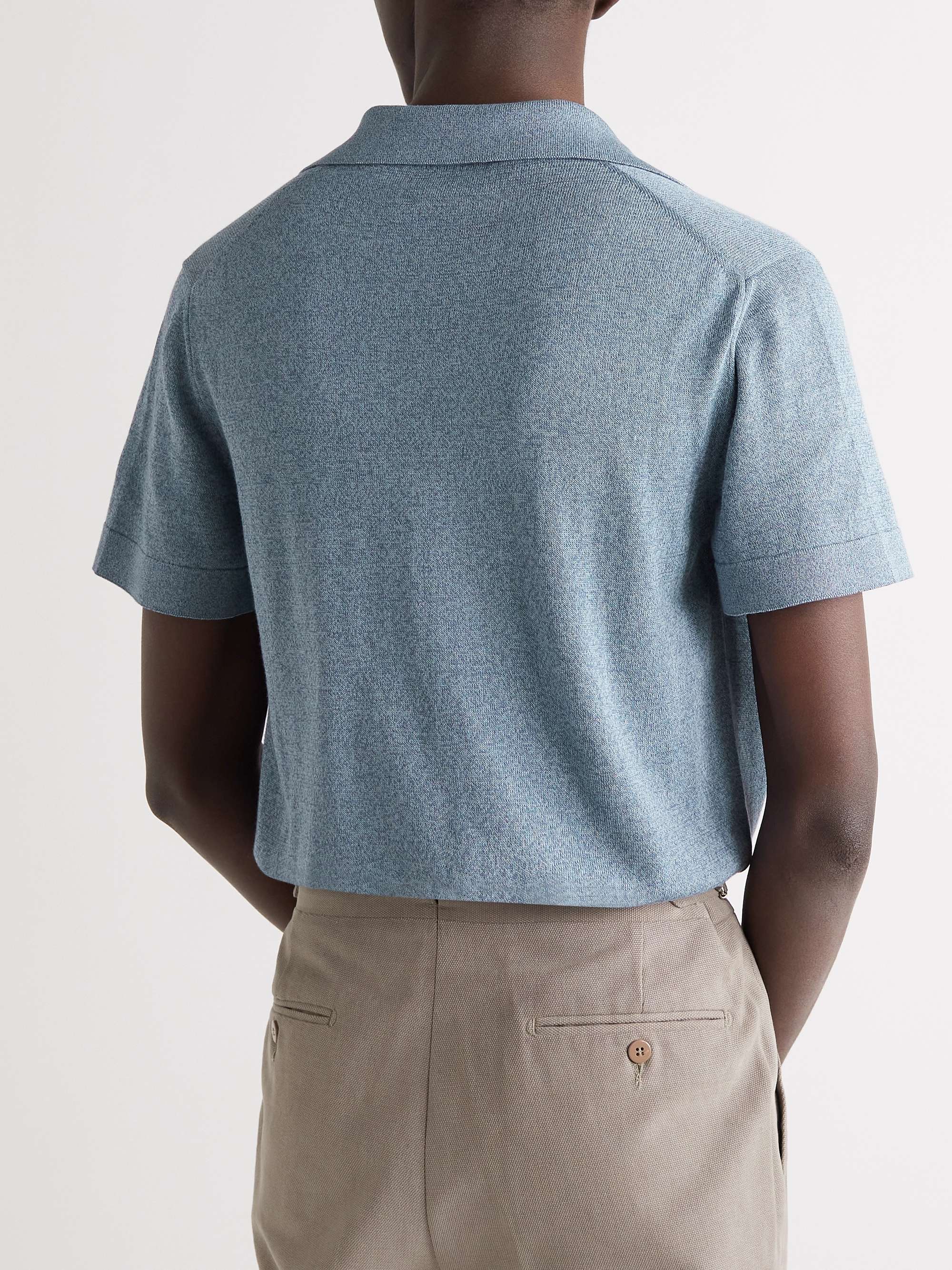 STÒFFA Mouliné-Organic Cotton Polo Shirt