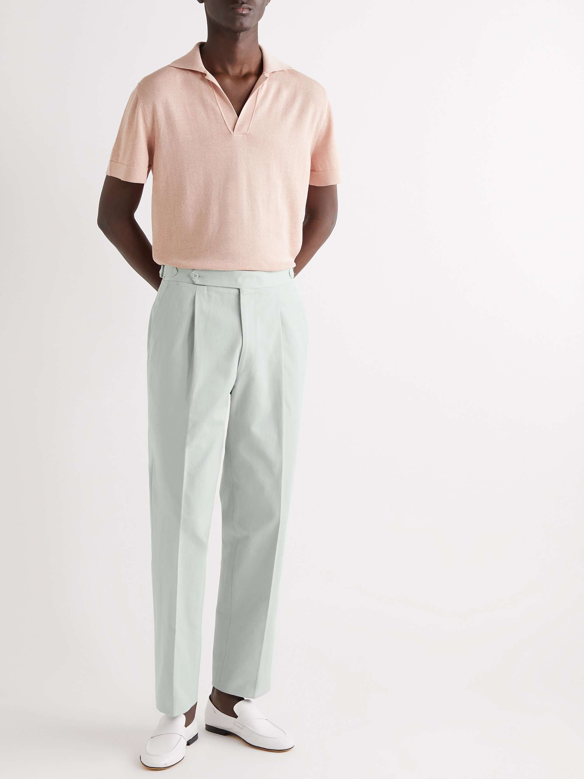 STÒFFA Straight-Leg Pleated Wool Trousers
