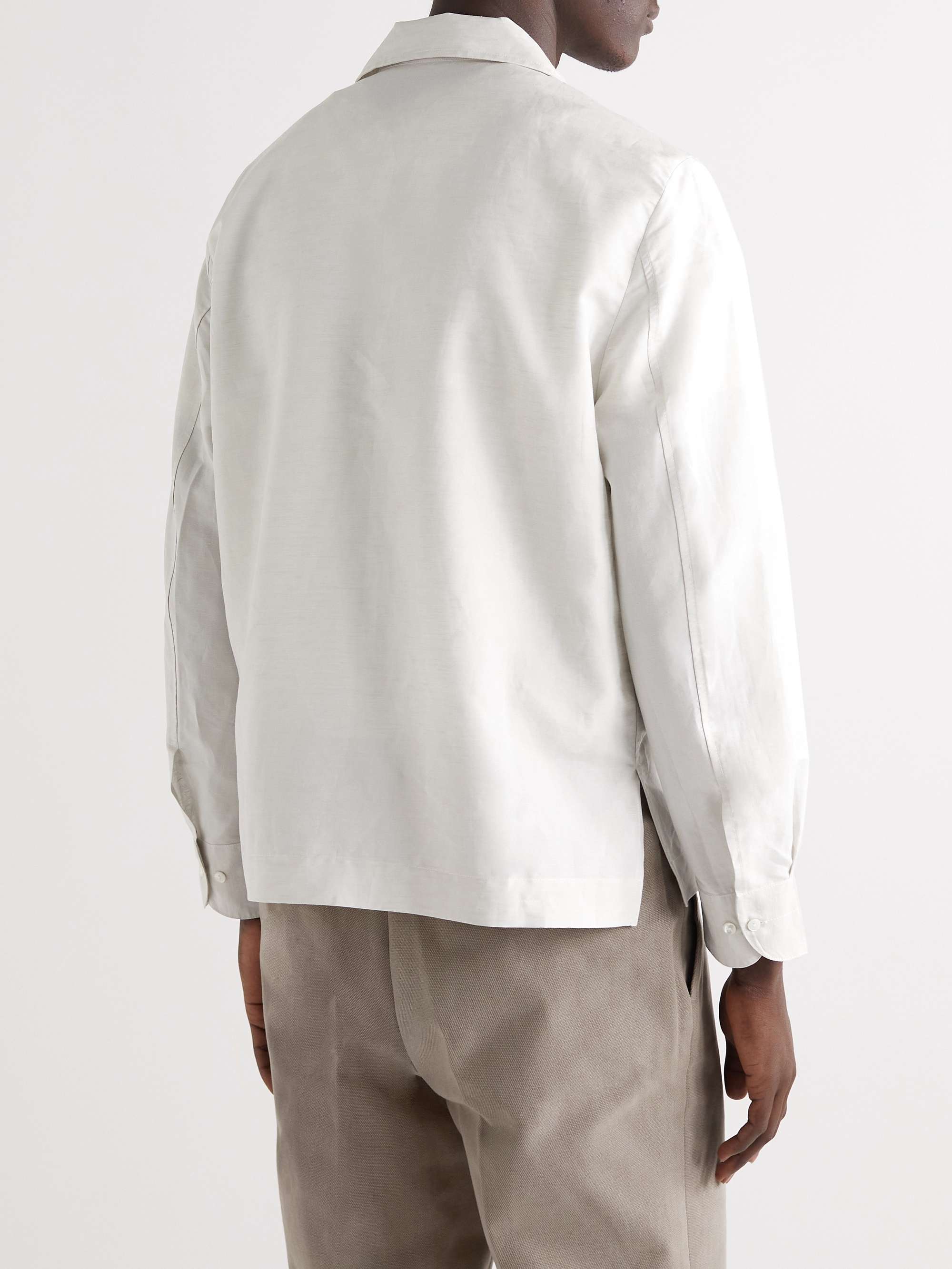 STÒFFA Camp-Collar Linen and Organic Cotton-Blend Shirt