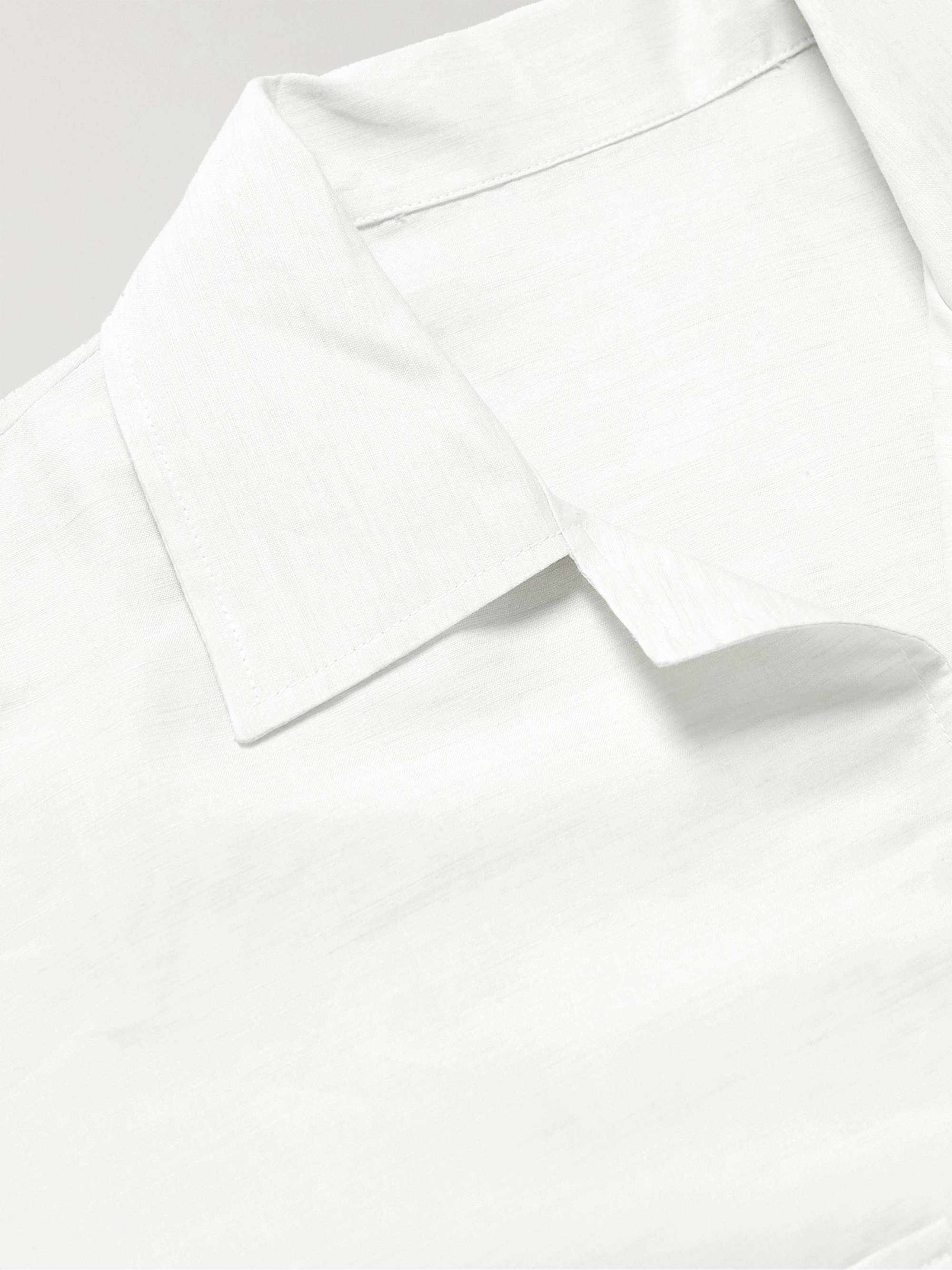STÒFFA Camp-Collar Linen and Organic Cotton-Blend Shirt