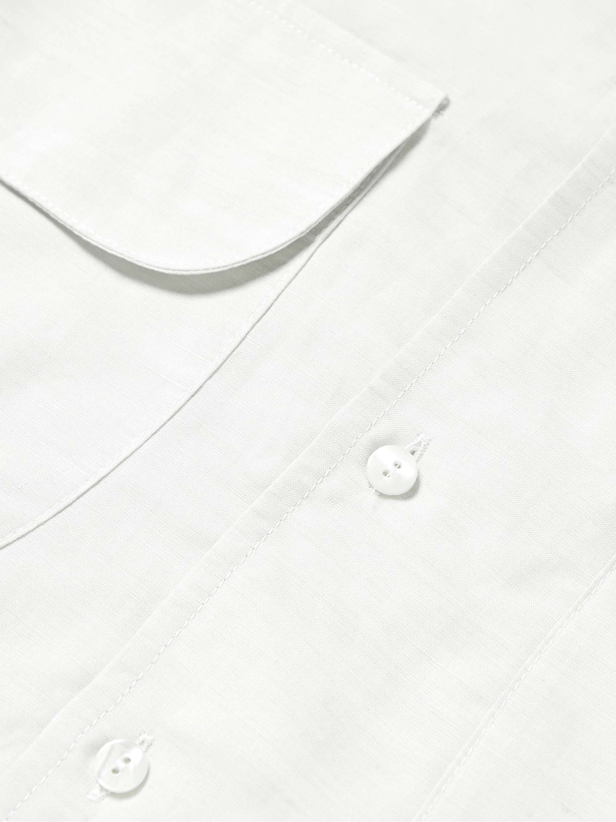 STÒFFA Camp-Collar Linen and Organic Cotton-Blend Shirt