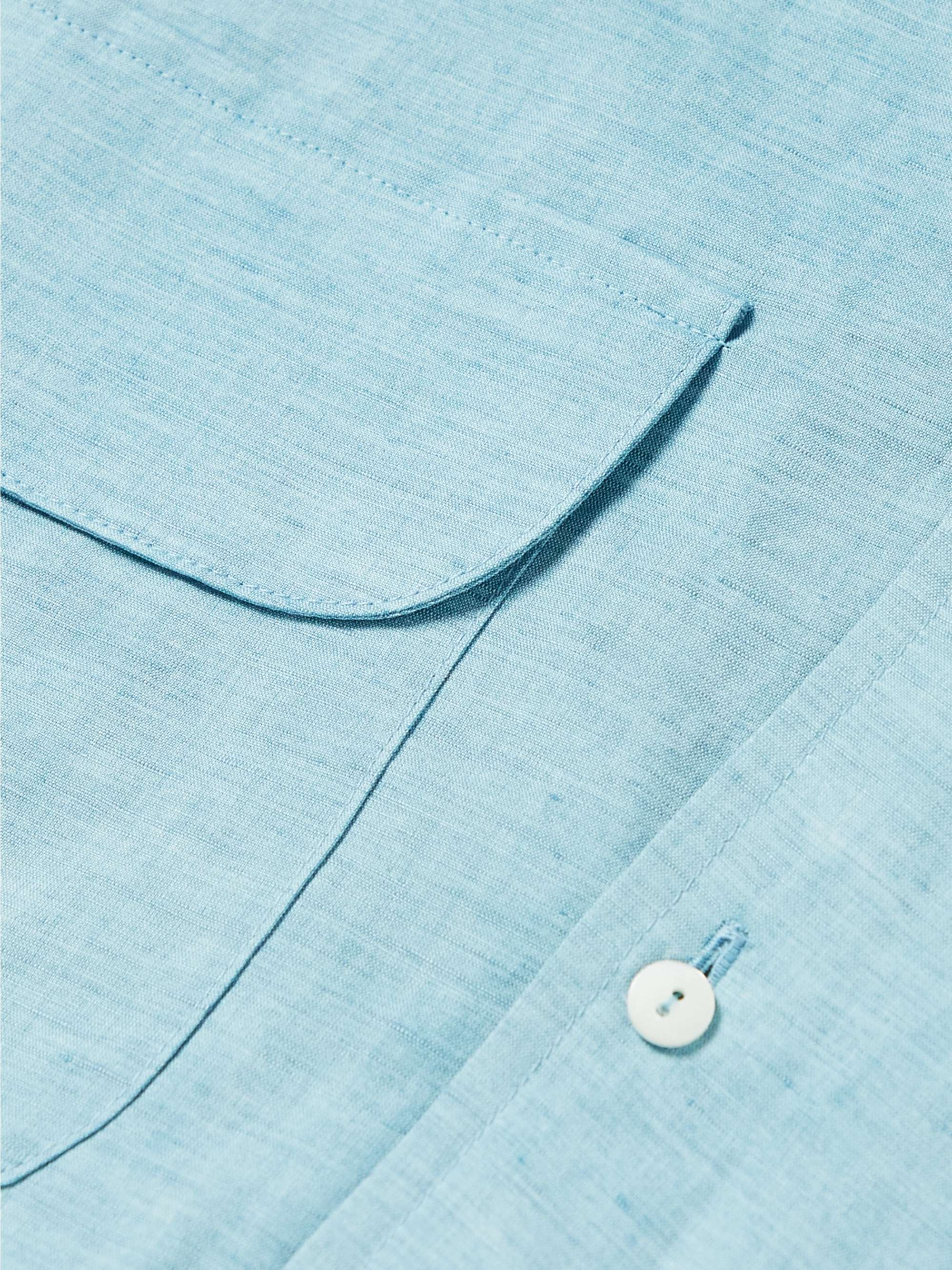 STÒFFA Camp-Collar Linen and Organic Cotton-Blend Shirt