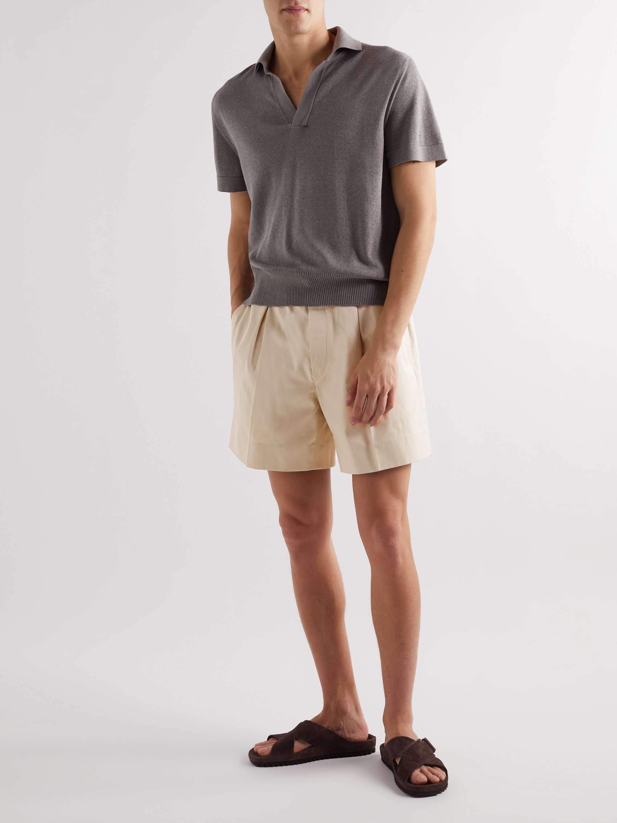 STÒFFA Straight-Leg Cotton-Twill Drawstring Shorts