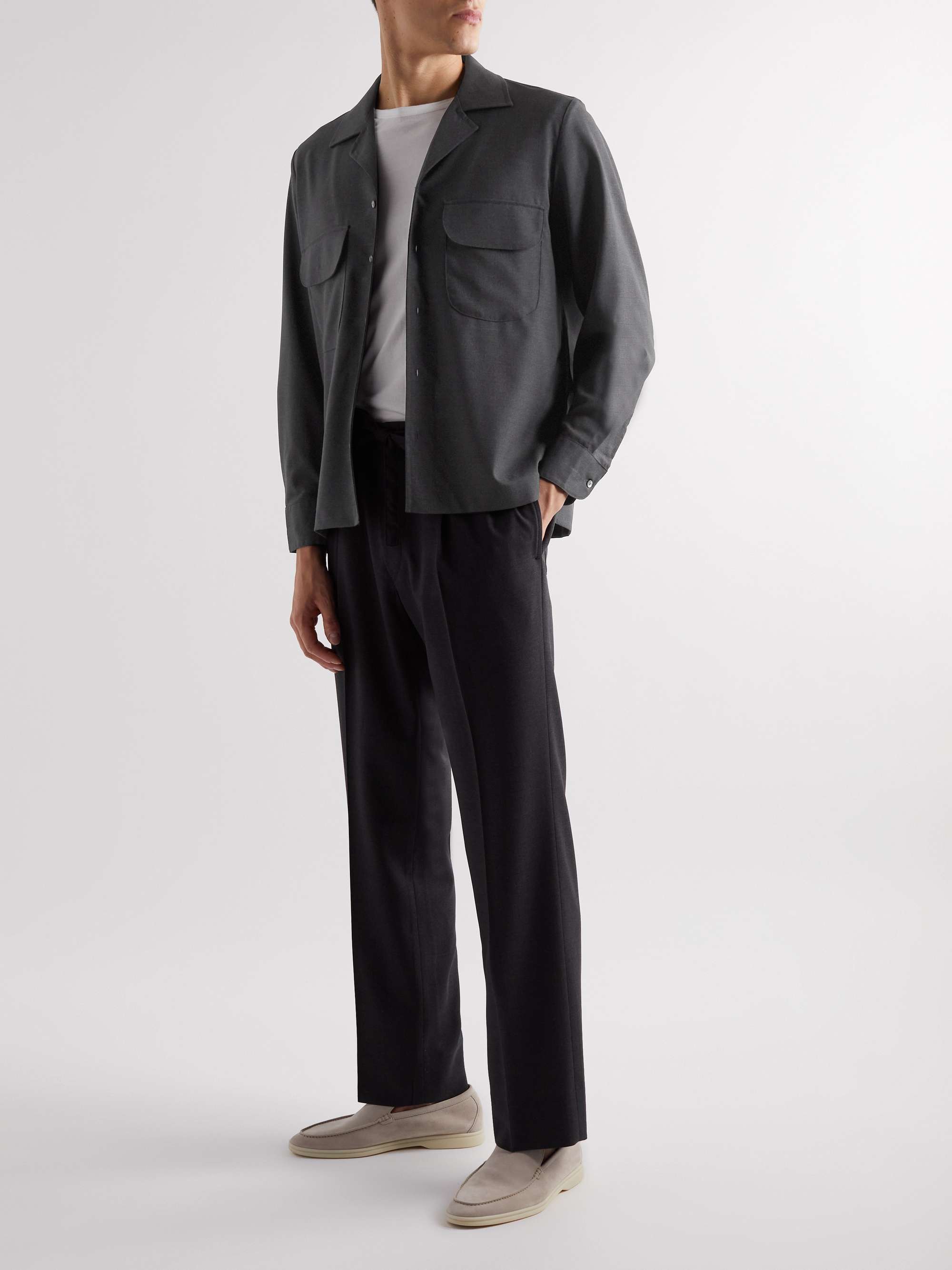STÒFFA Camp-Collar Linen and Organic Cotton-Blend Shirt
