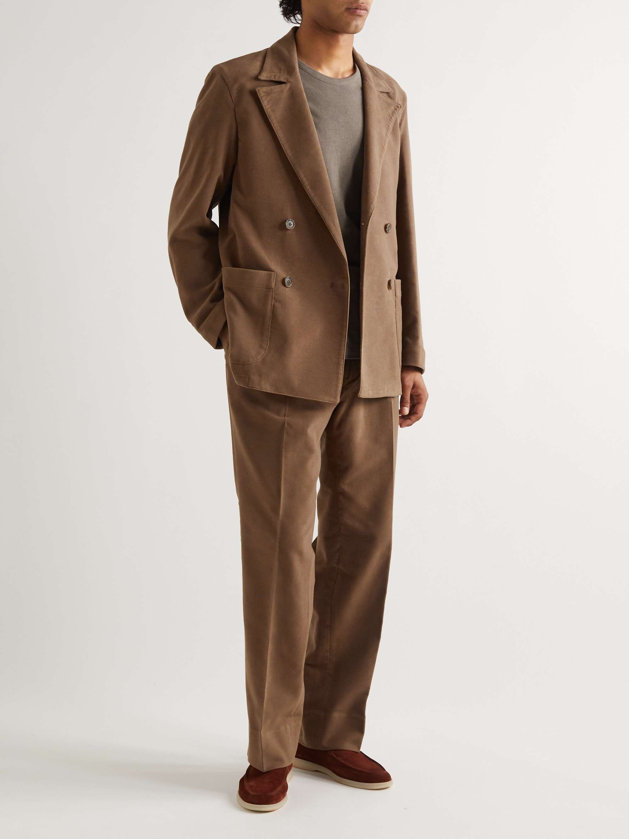 STÒFFA Double-Breasted Linen Blazer