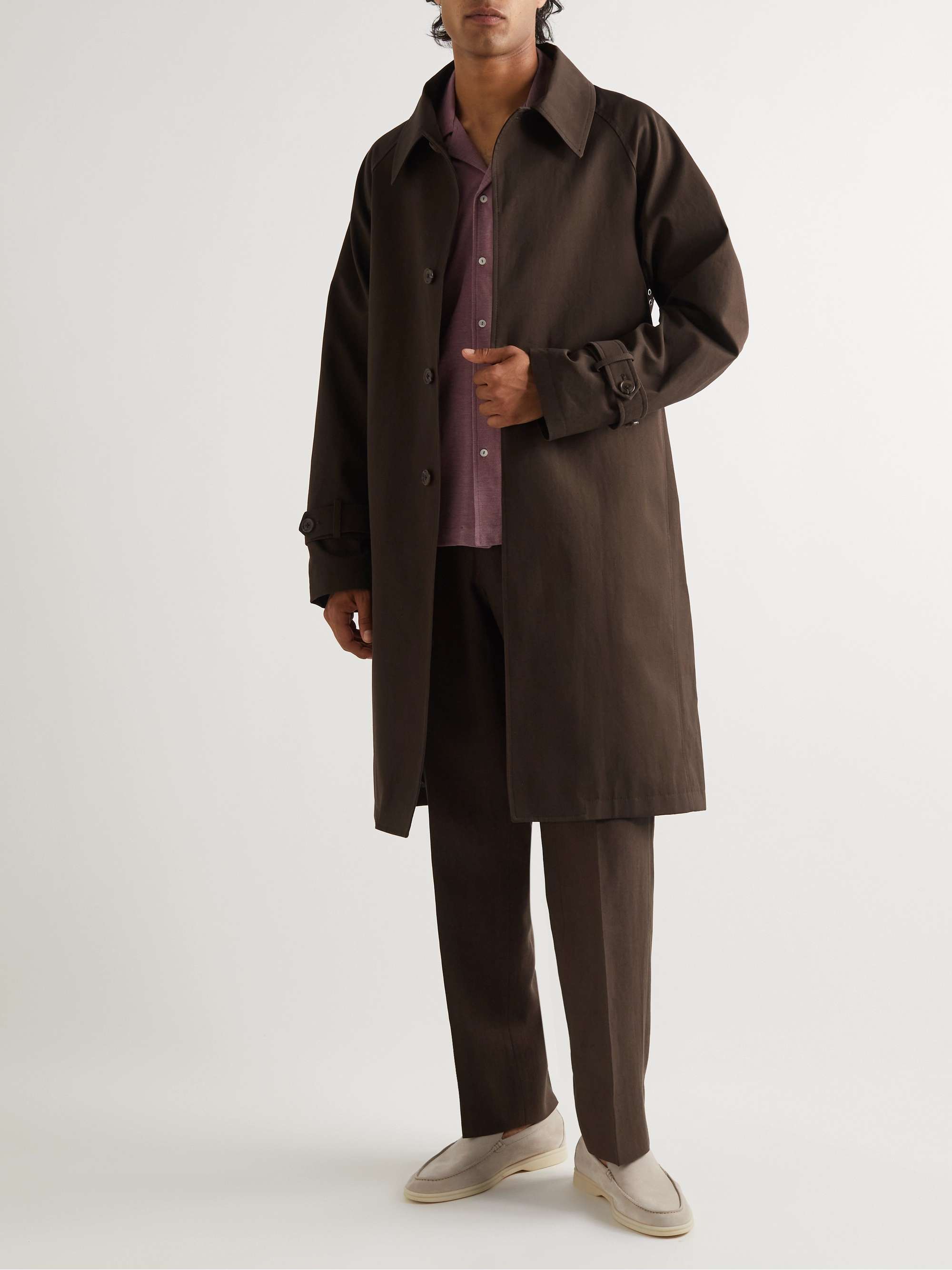 STÒFFA Belted Cotton-Canvas Trench Coat