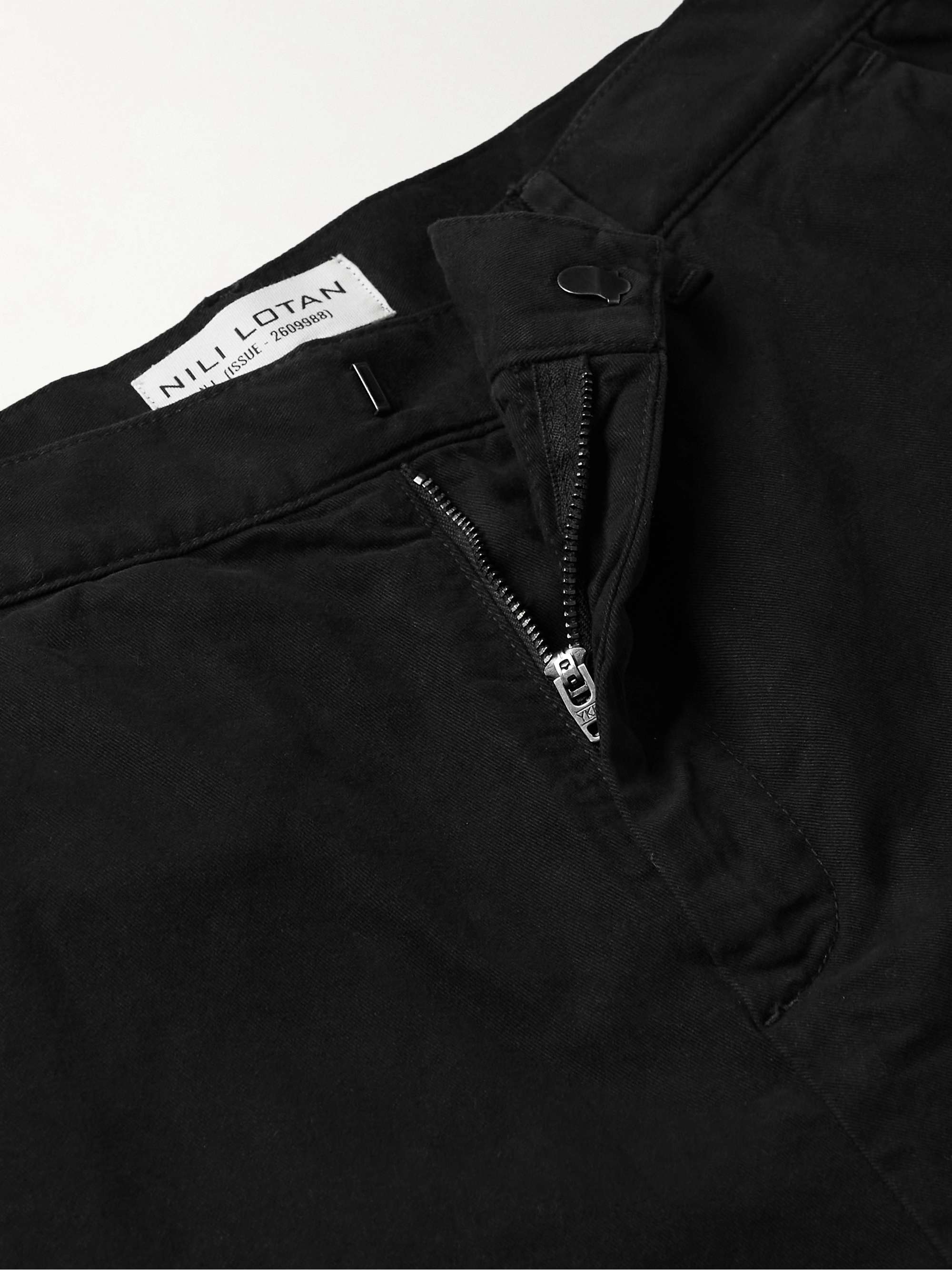 NILI LOTAN Paris Cotton-Blend Twill Trousers