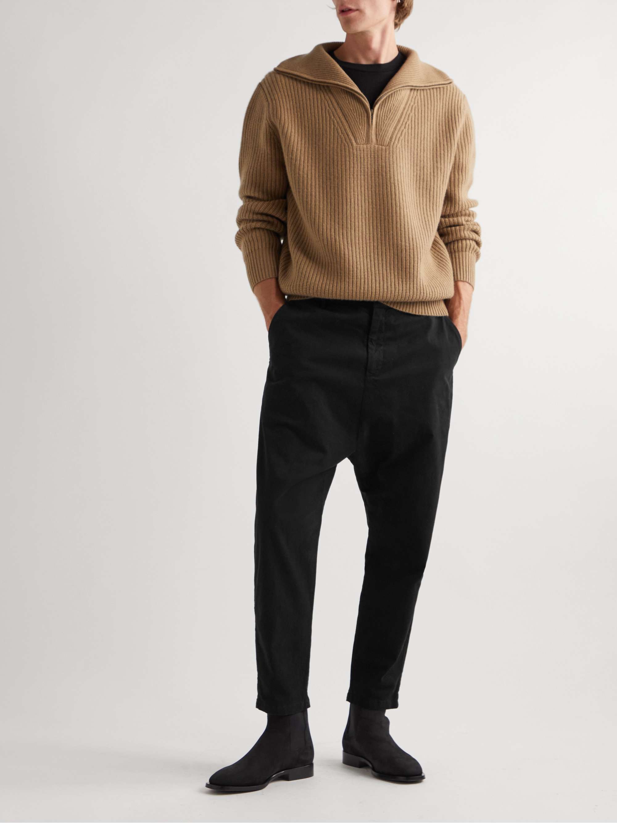 NILI LOTAN Paris Cotton-Blend Twill Trousers