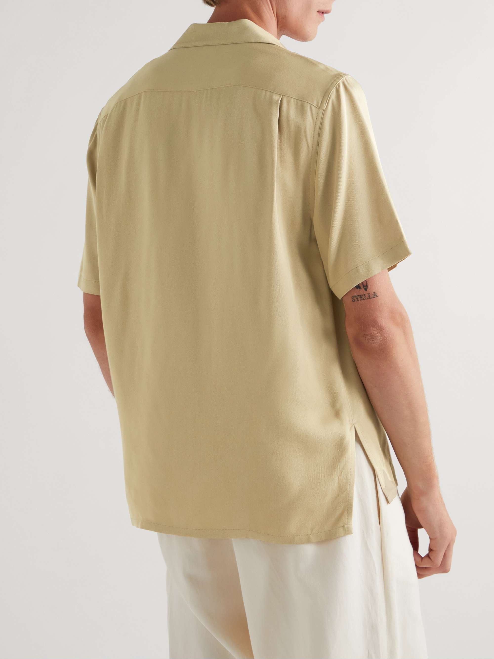 NILI LOTAN Cody Camp-Collar Cotton-Twill Shirt