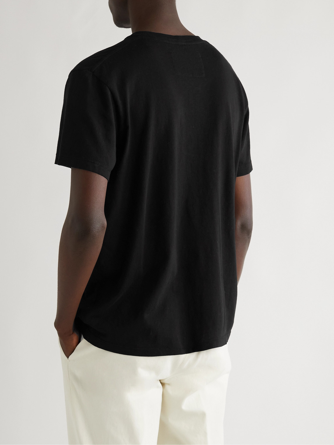 Shop Nili Lotan Bradley Cotton-jersey T-shirt In Black