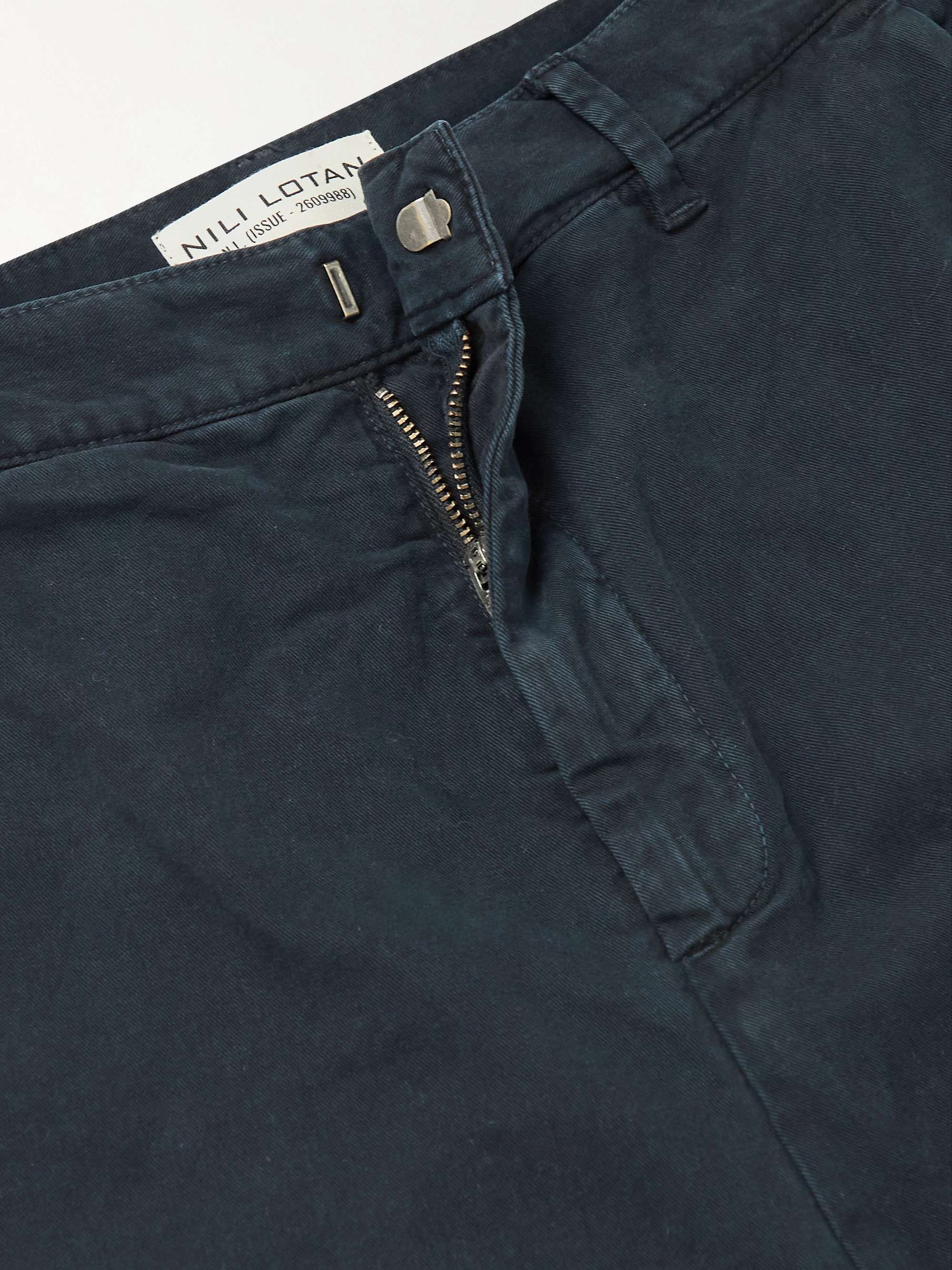 NILI LOTAN Paris Cotton-Blend Twill Trousers