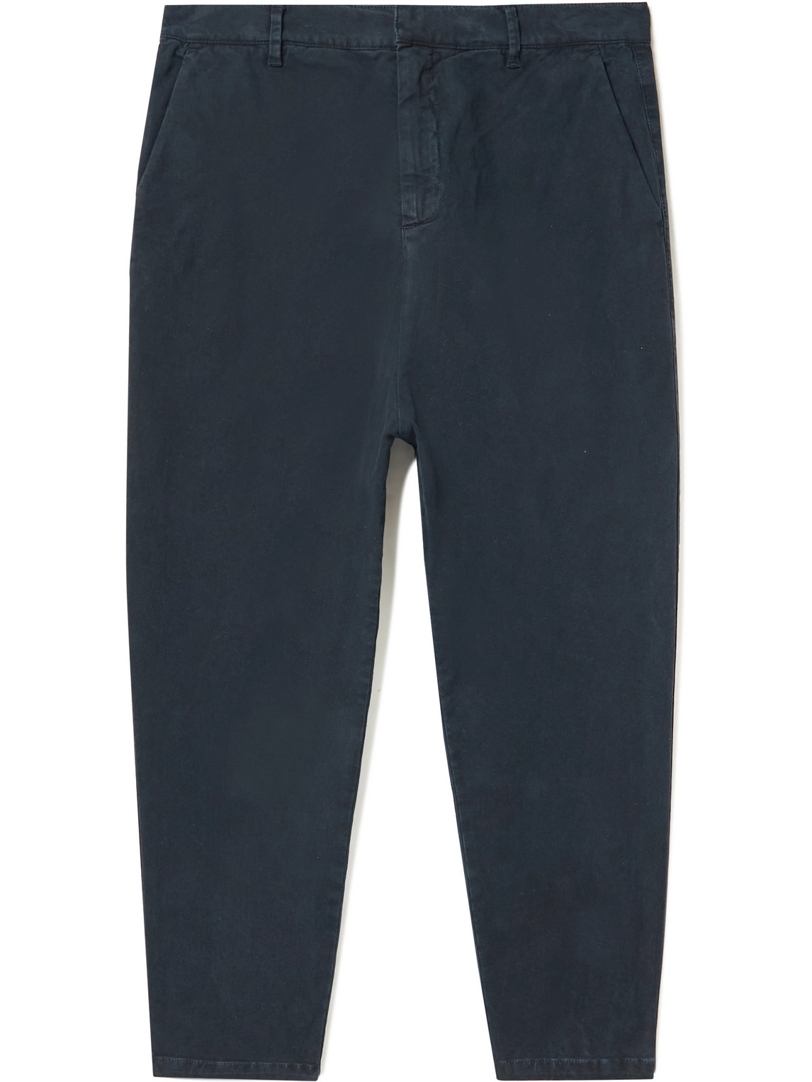 Nili Lotan Paris Cotton-blend Twill Trousers In Blue