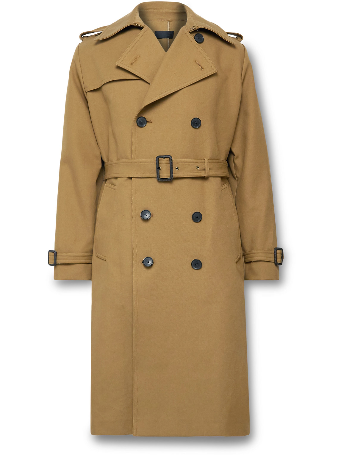 Nili Lotan - Trenton Double-Breasted Belted Cotton-Canvas Trench Coat - Men - Brown - M