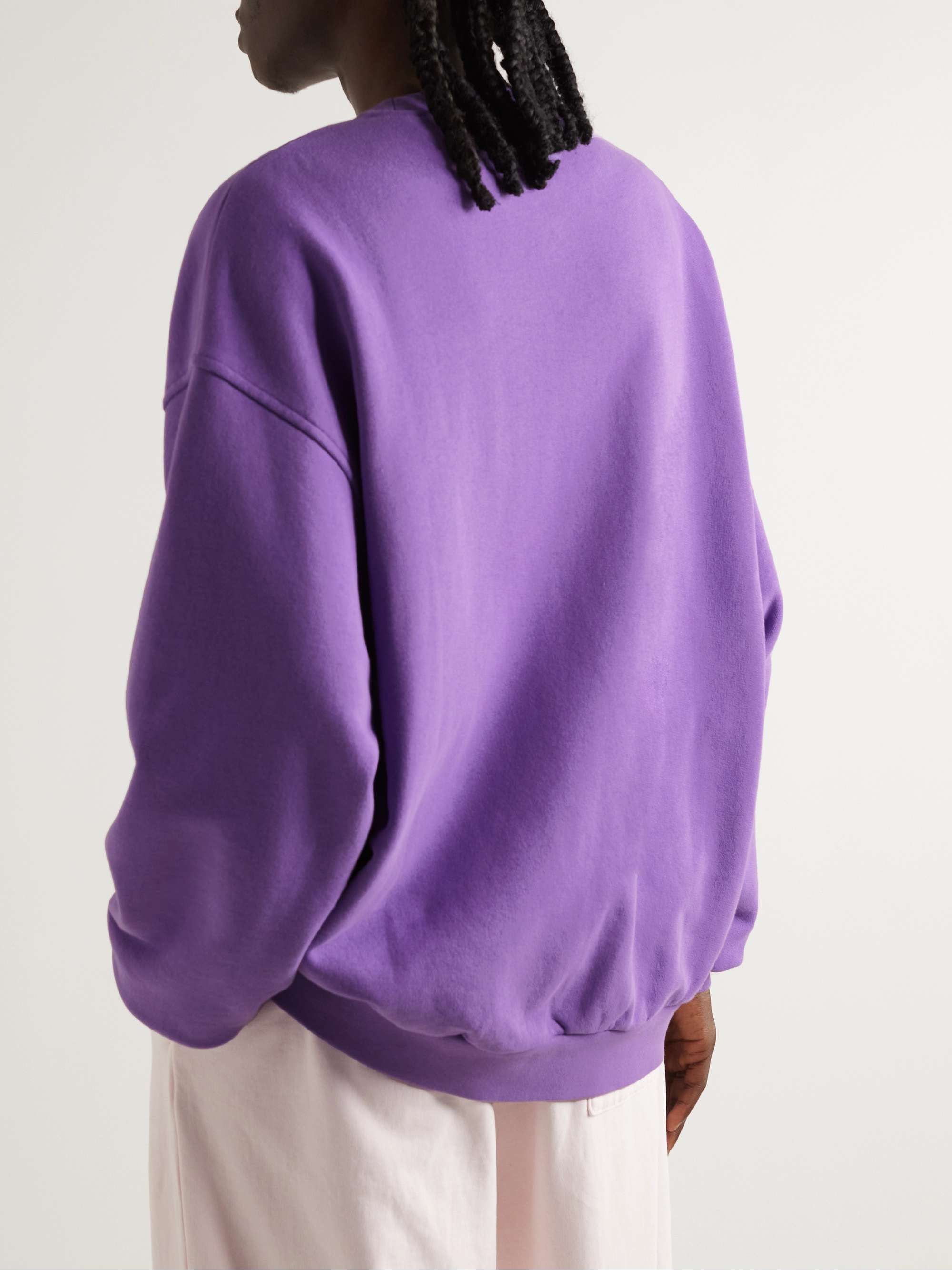 ACNE STUDIOS Fyre Logo-Embroidered Cotton-Jersey Sweatshirt