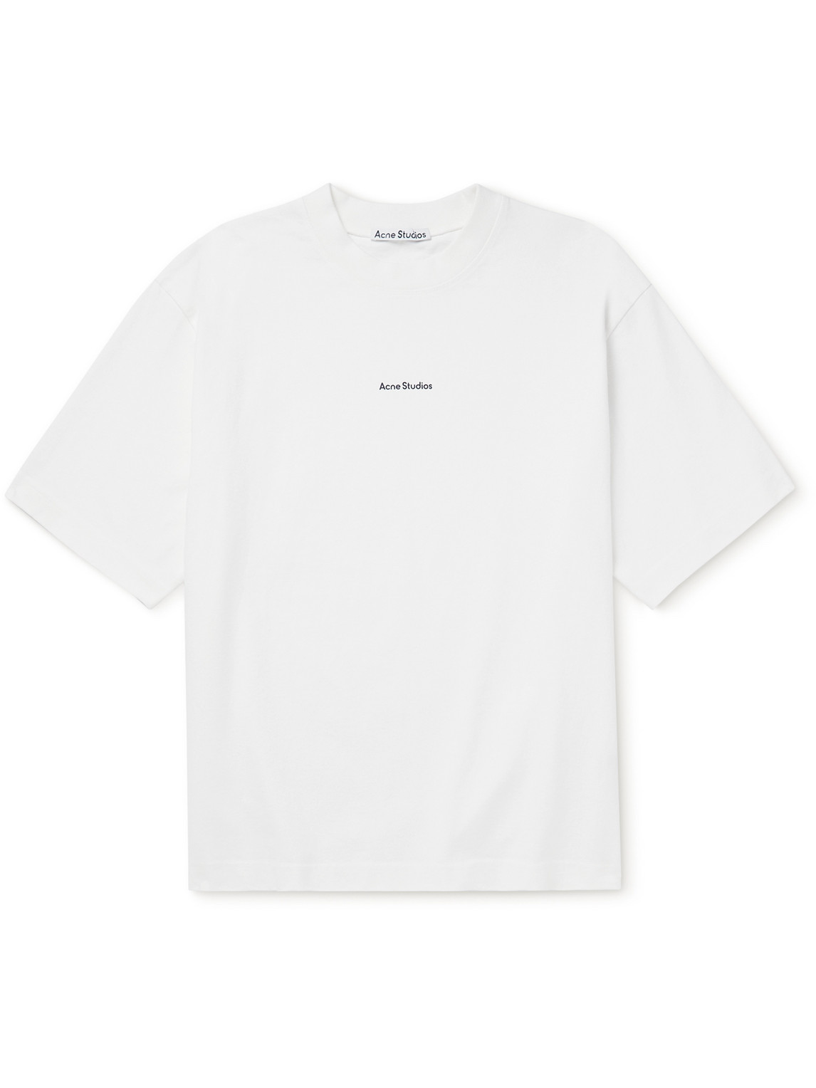 Shop Acne Studios Logo-print Organic Cotton-jersey T-shirt In White