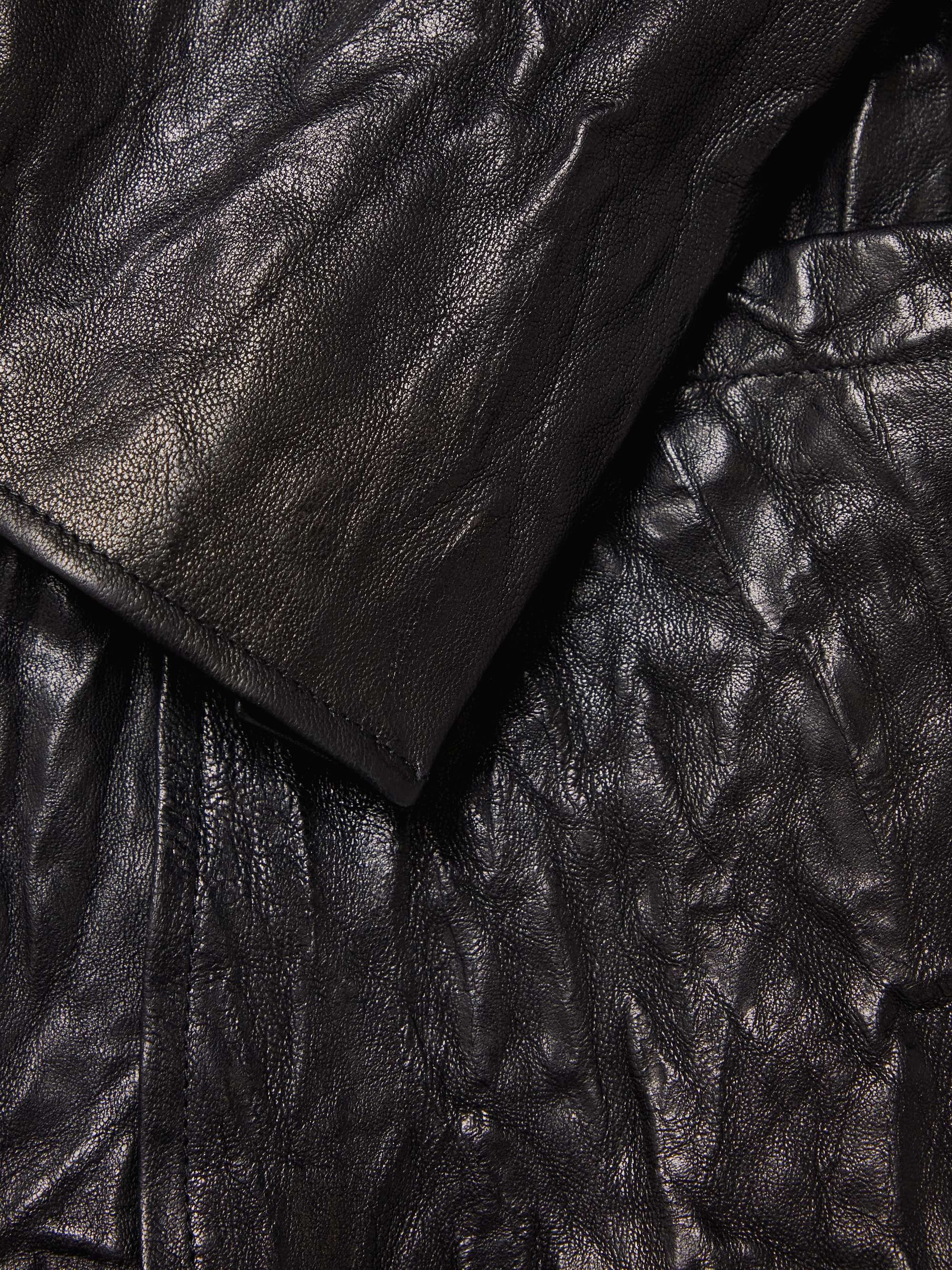 ACNE STUDIOS Crinkled-Leather Blazer