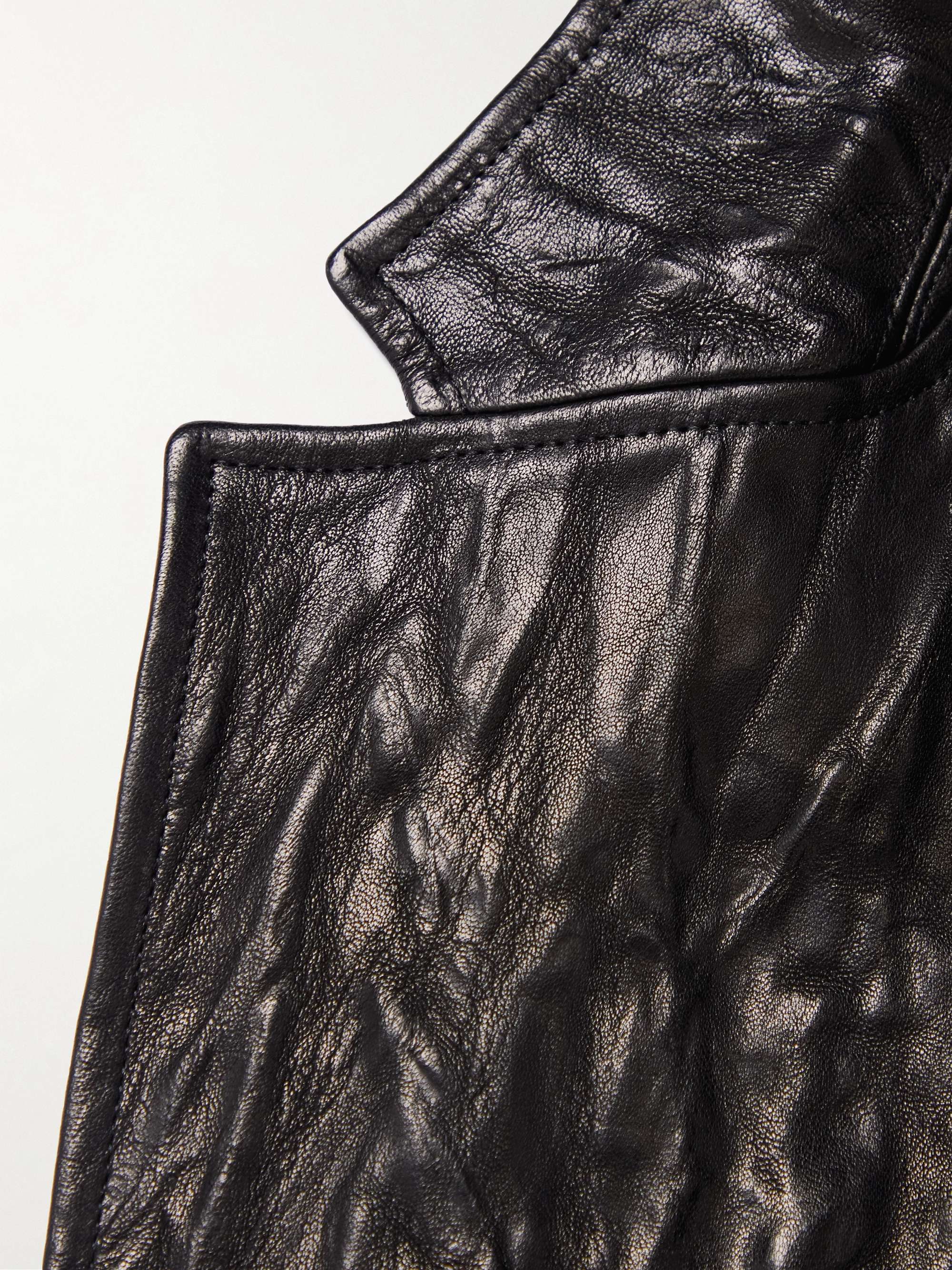 ACNE STUDIOS Crinkled-Leather Blazer