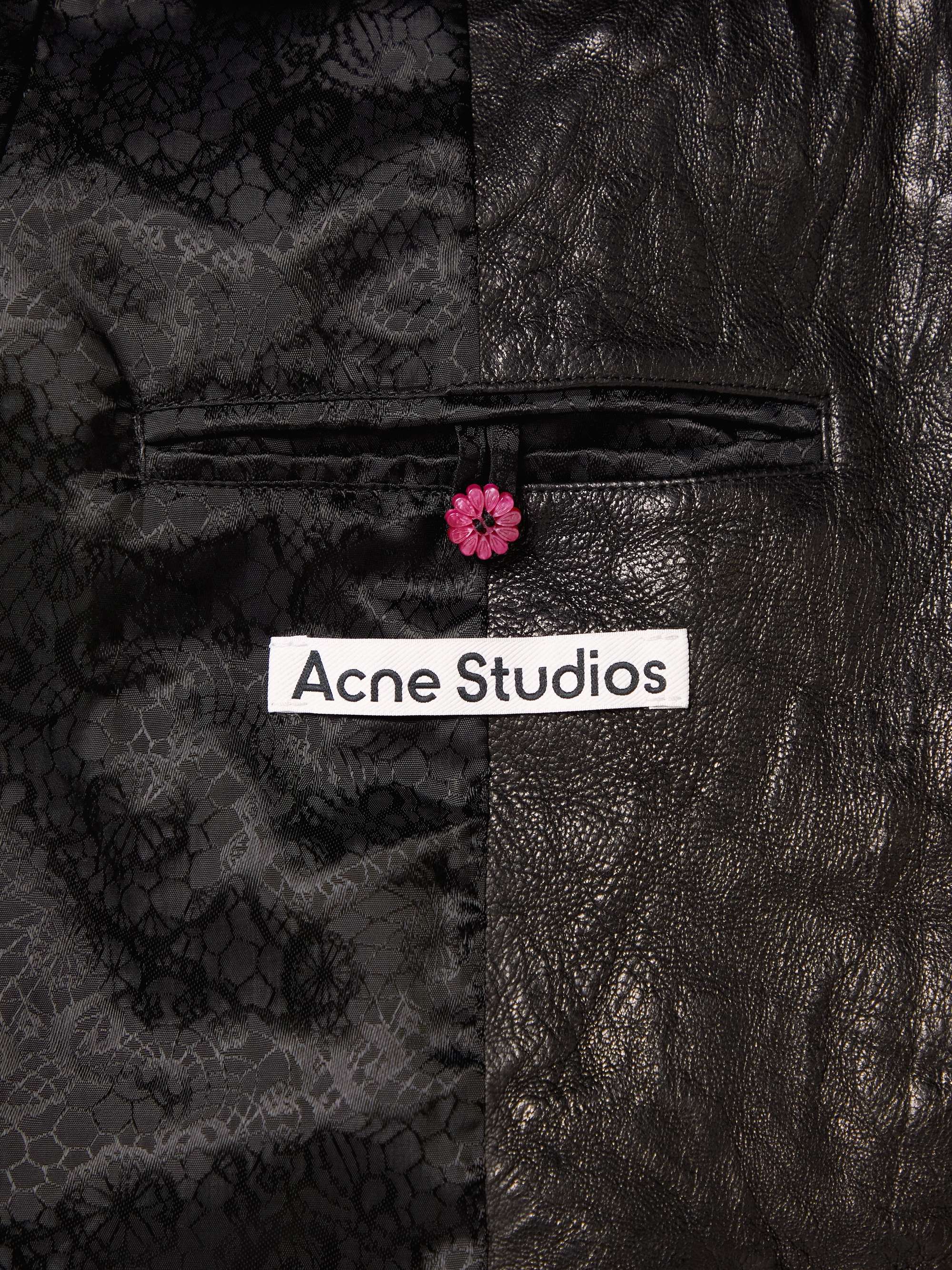 ACNE STUDIOS Crinkled-Leather Blazer